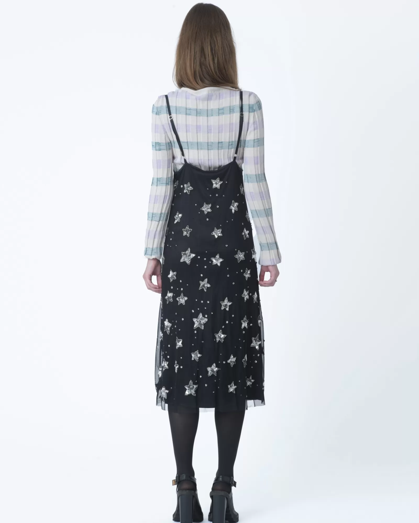 La Piscine Paris Robe en tulle brodée P.A.R.O.S.H Noir Outlet