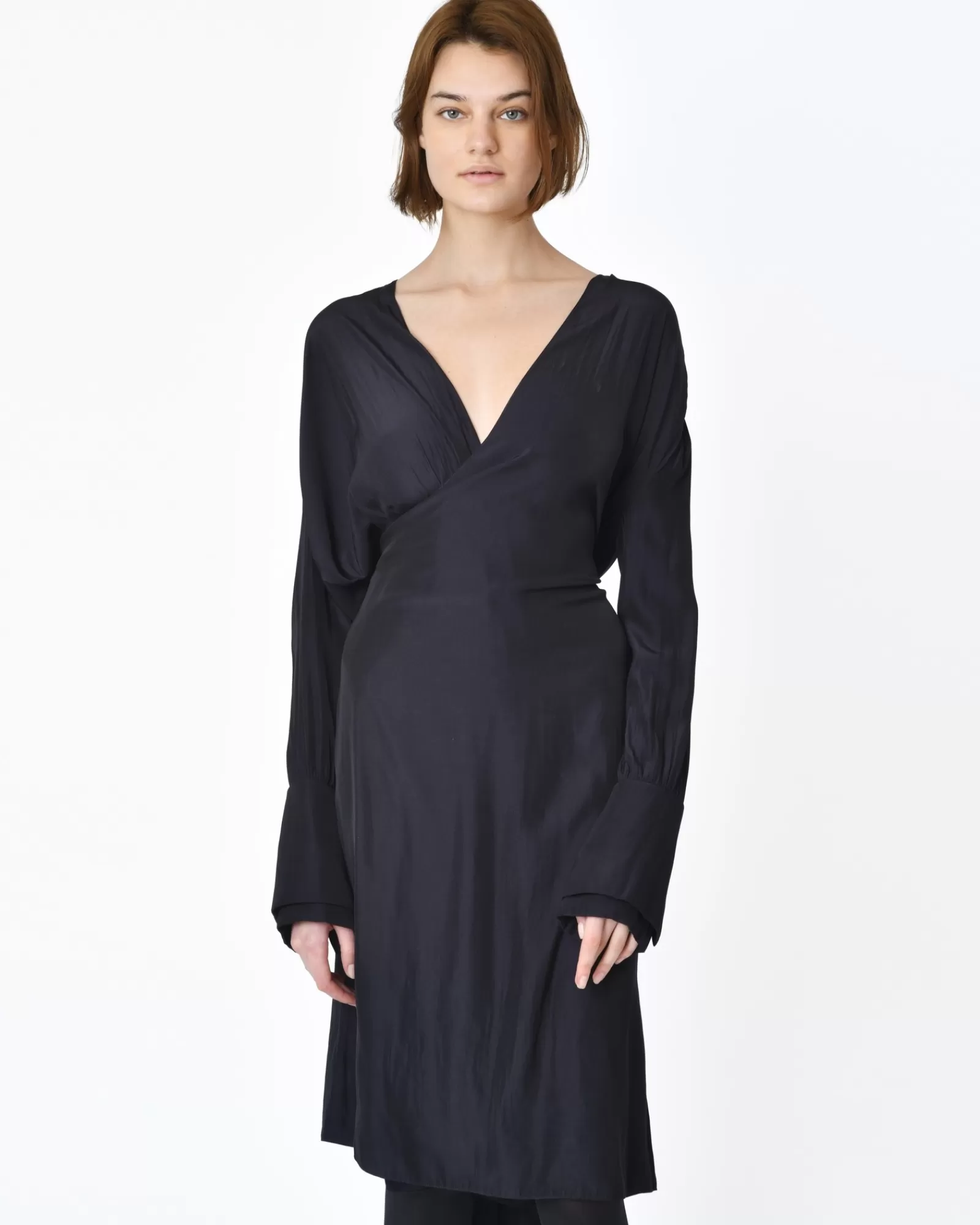 La Piscine Paris Robe faux portefeuille marine foncé Lanvin Bleu New
