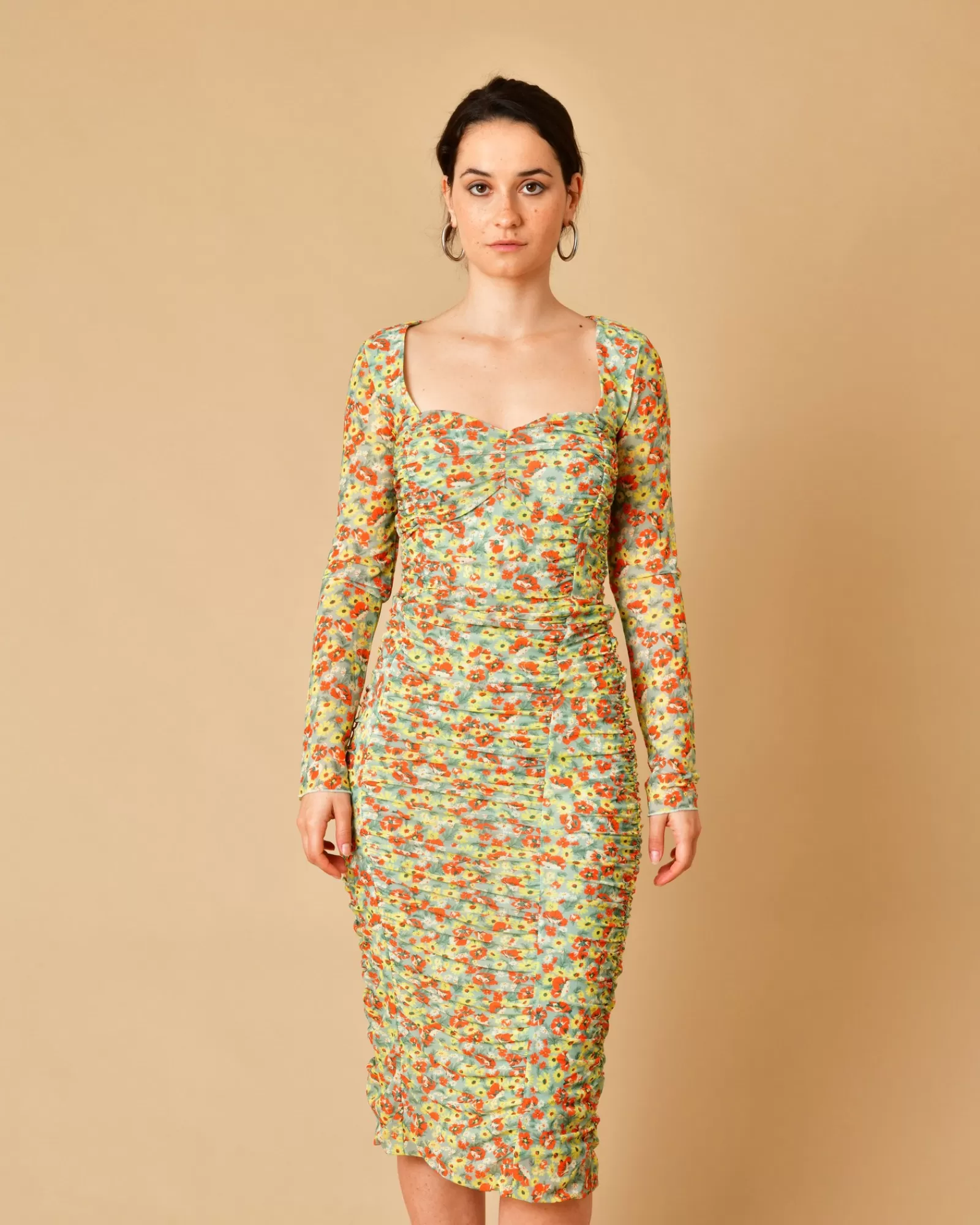 La Piscine Paris Robe fleuri Ganni Vert New