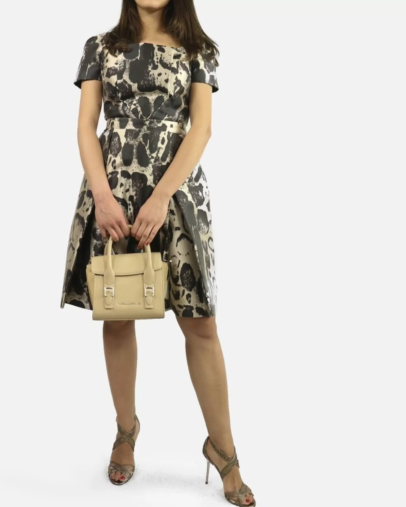 La Piscine Paris Robe imprimée Blumarine Beige Best Sale