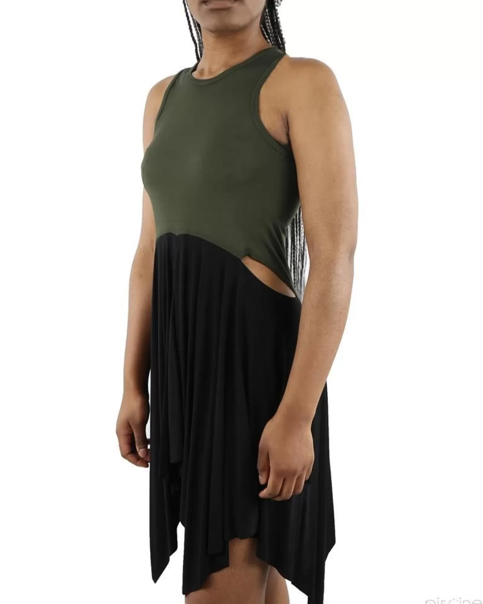 La Piscine Paris Robe kaki et ajourée Damir Doma Noir Outlet