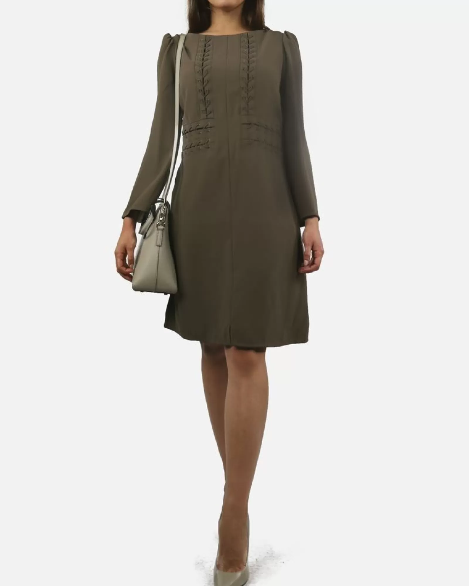 La Piscine Paris Robe kaki lacée Elisabetta Franchi Taupe Store