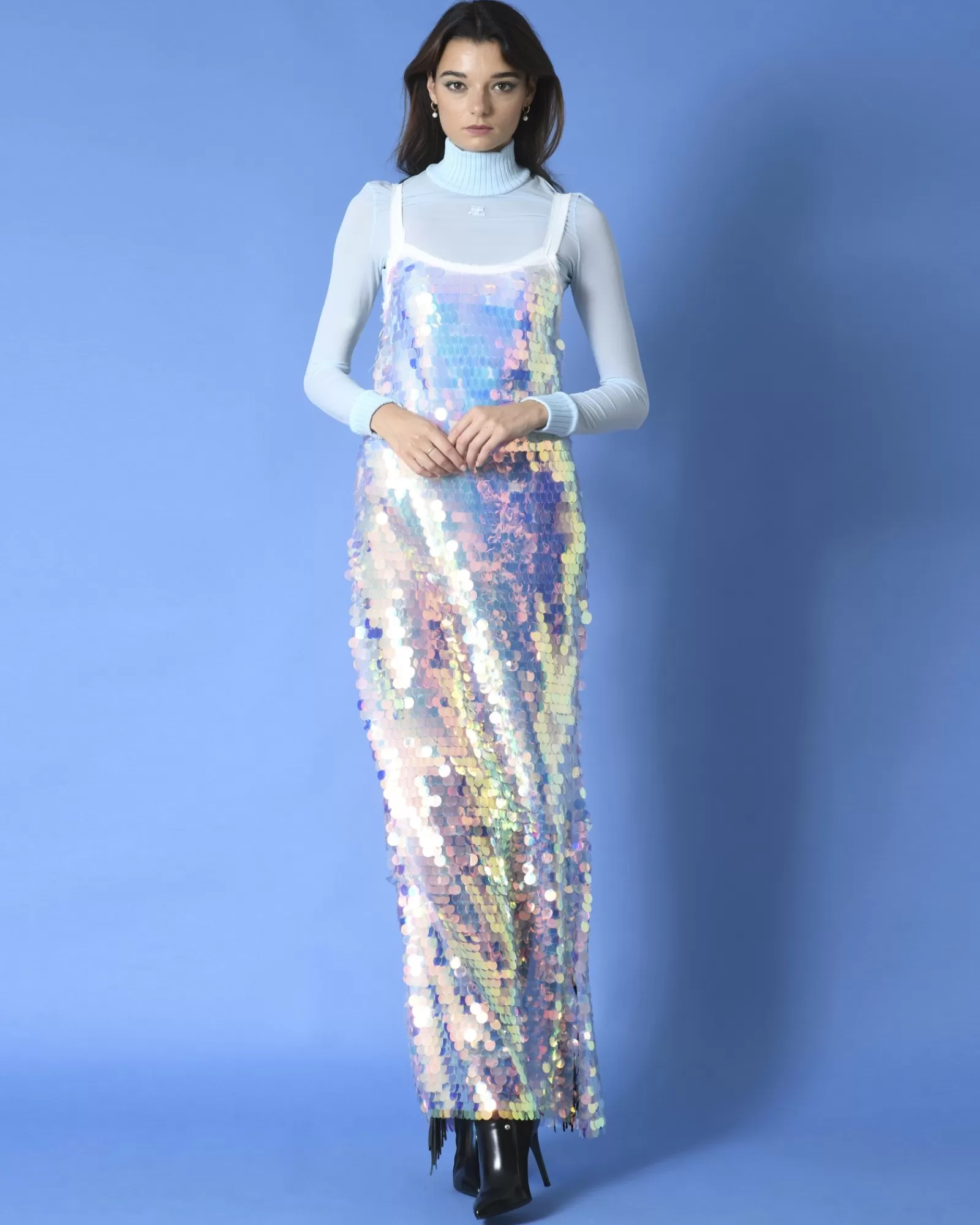 La Piscine Paris Robe longue à sequins Maesta Multicolore Best Sale
