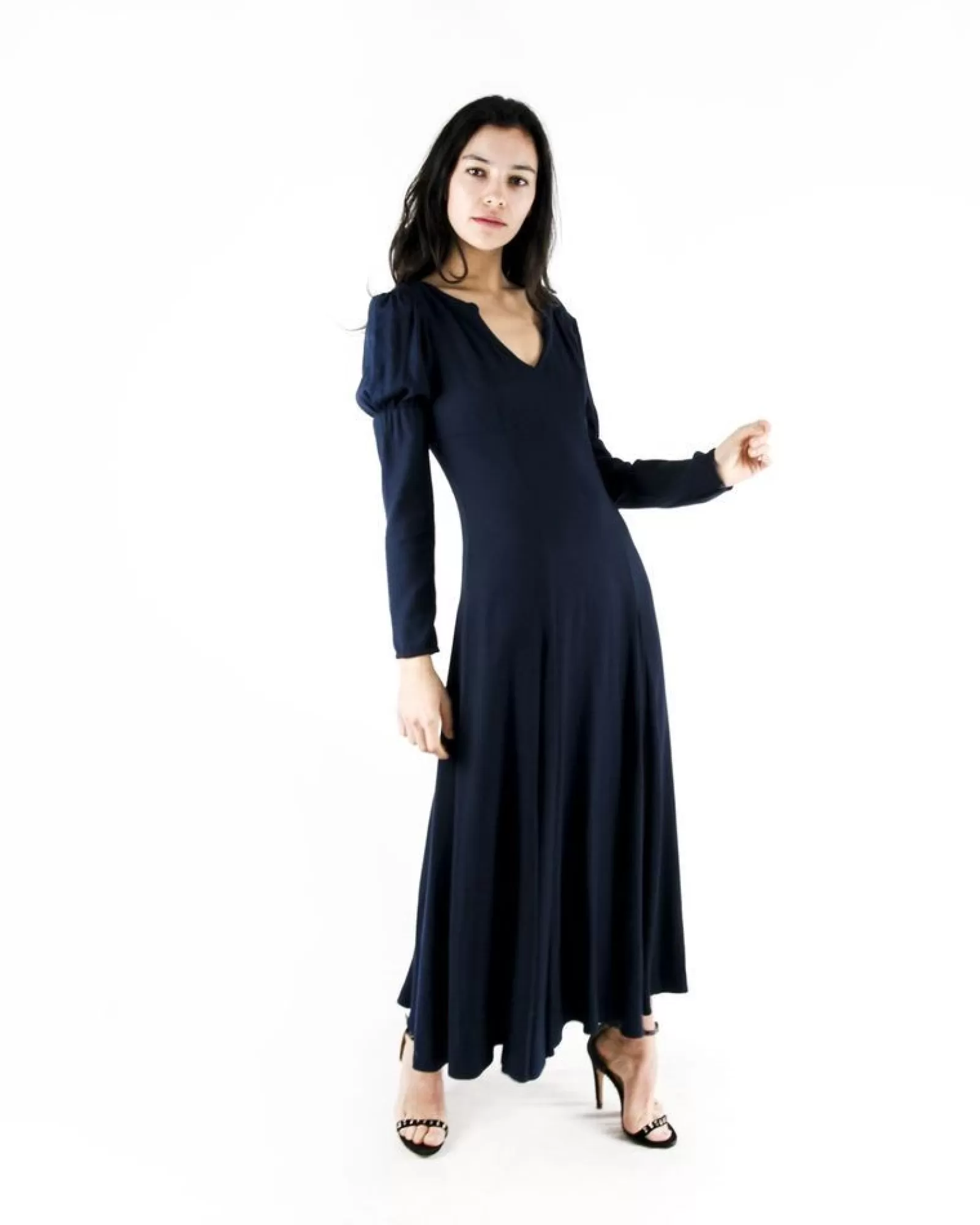 La Piscine Paris Robe longue à coupe couture Laviniaturra Bleu Fashion