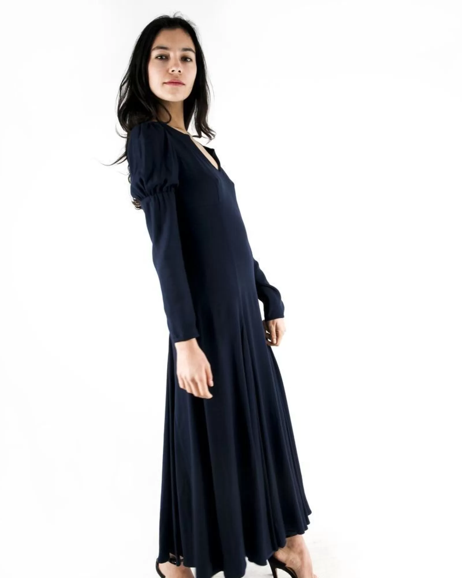 La Piscine Paris Robe longue à coupe couture Laviniaturra Bleu Fashion
