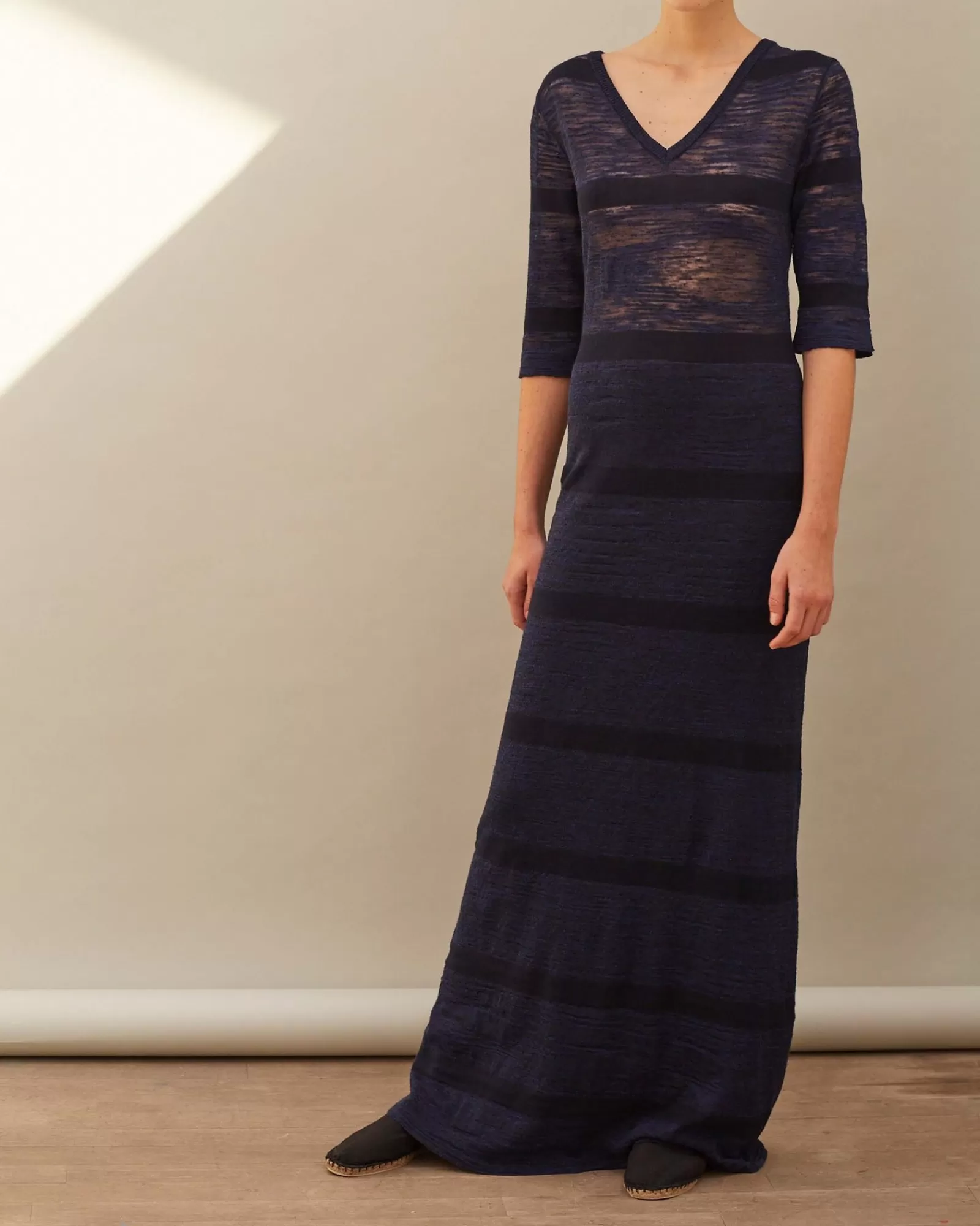 La Piscine Paris Robe longue en maille ajourée Chacok Bleu Hot