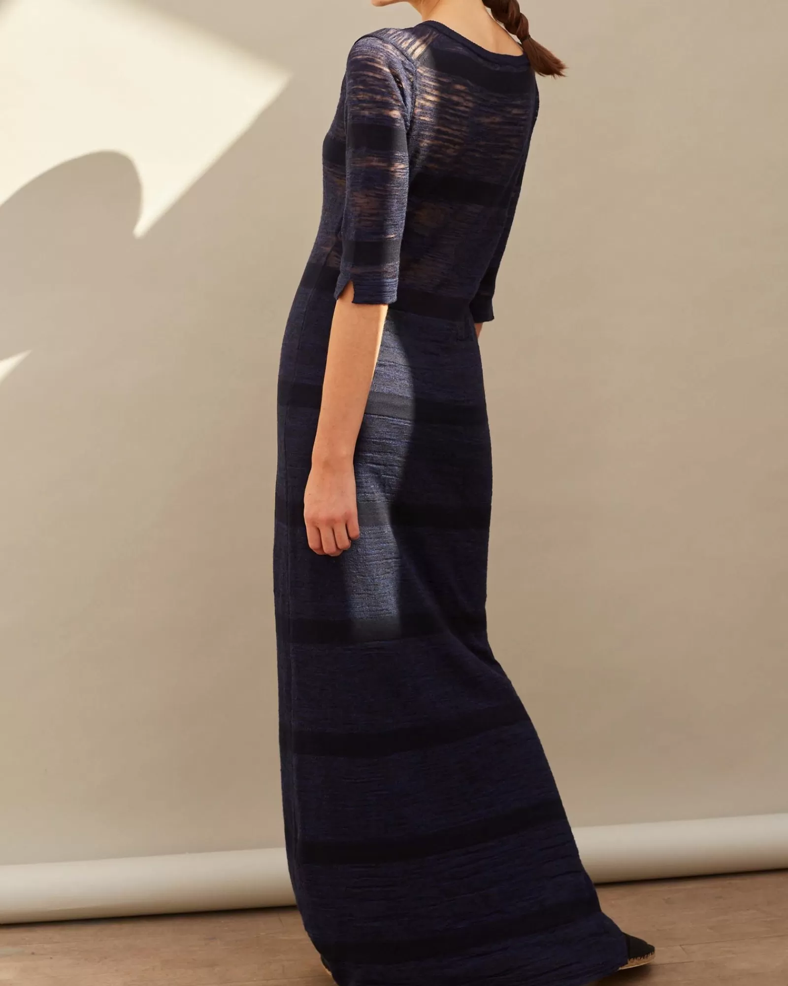 La Piscine Paris Robe longue en maille ajourée Chacok Bleu Hot