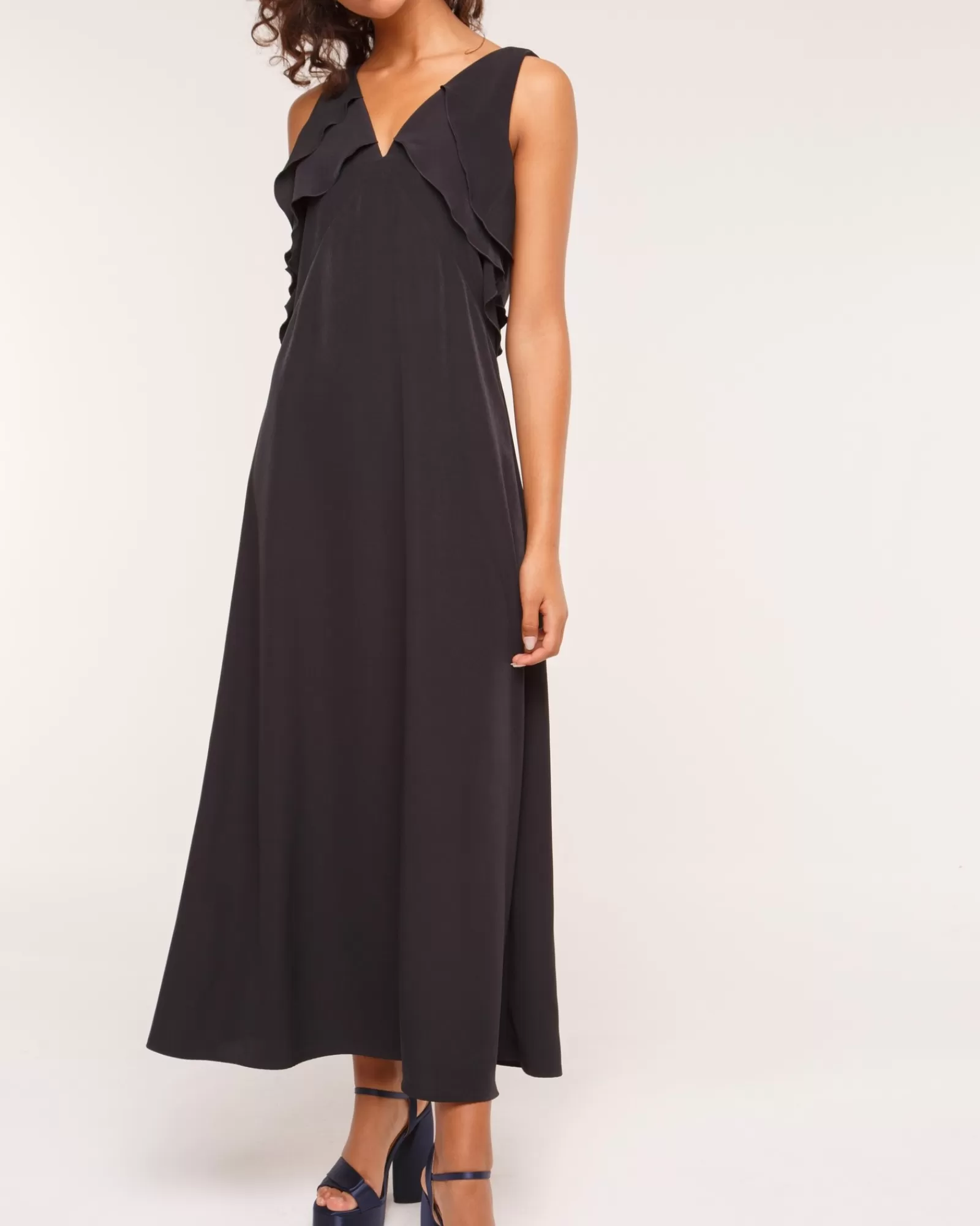 La Piscine Paris Robe longue en microfibre Chacok Noir Best Sale