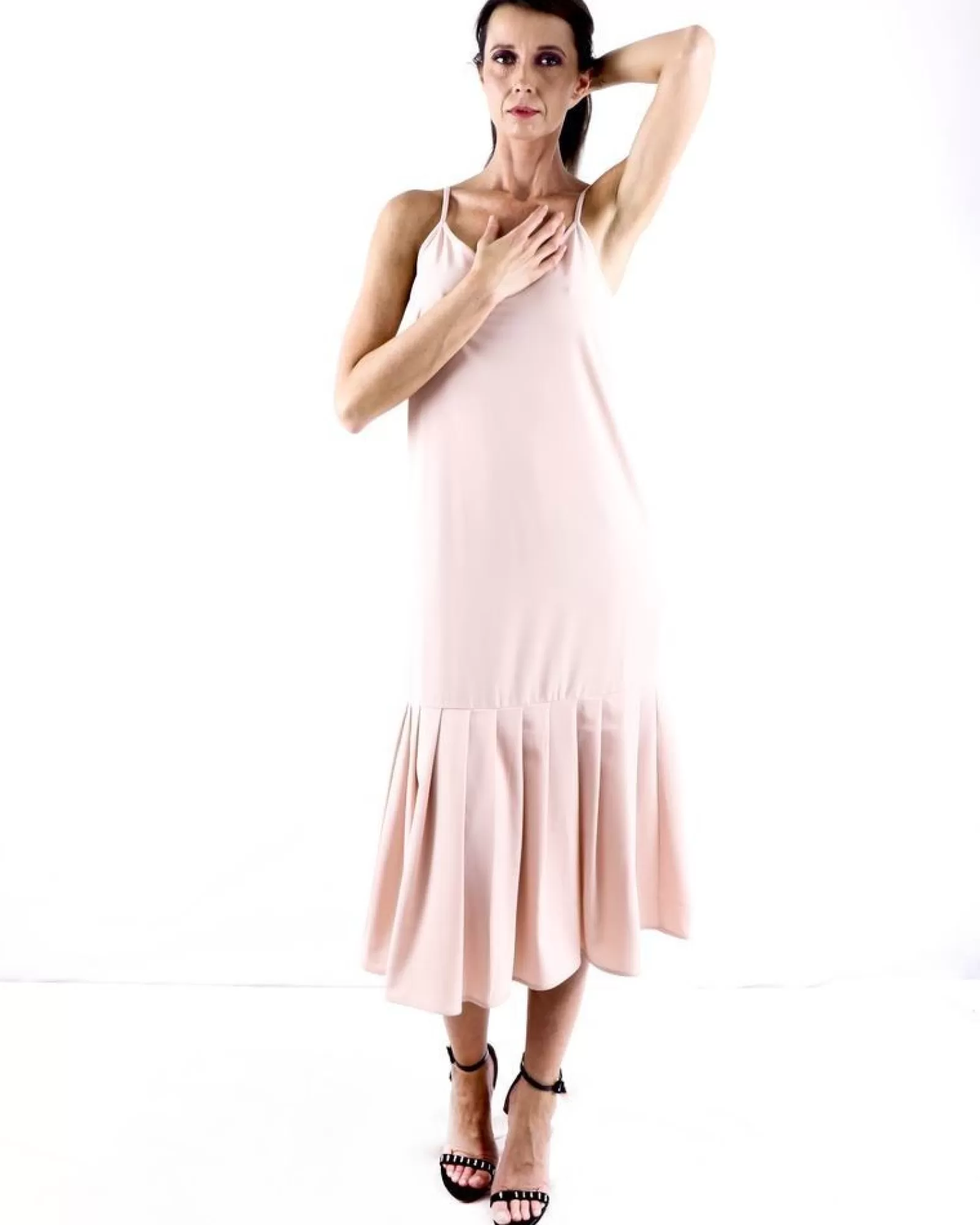 La Piscine Paris Robe longue sans manches en crêpe Jijil Rose Shop