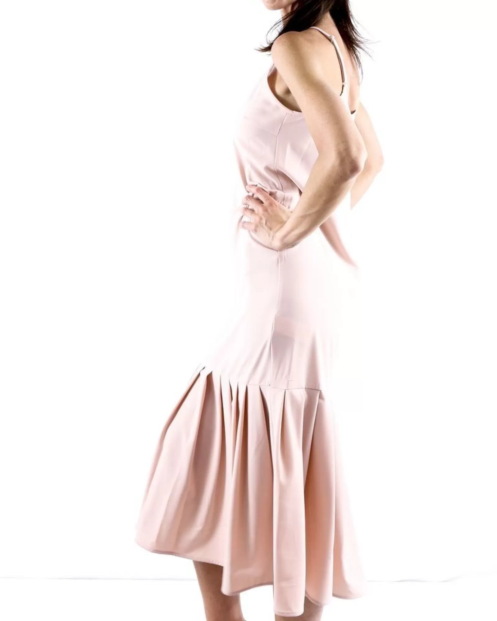 La Piscine Paris Robe longue sans manches en crêpe Jijil Rose Shop