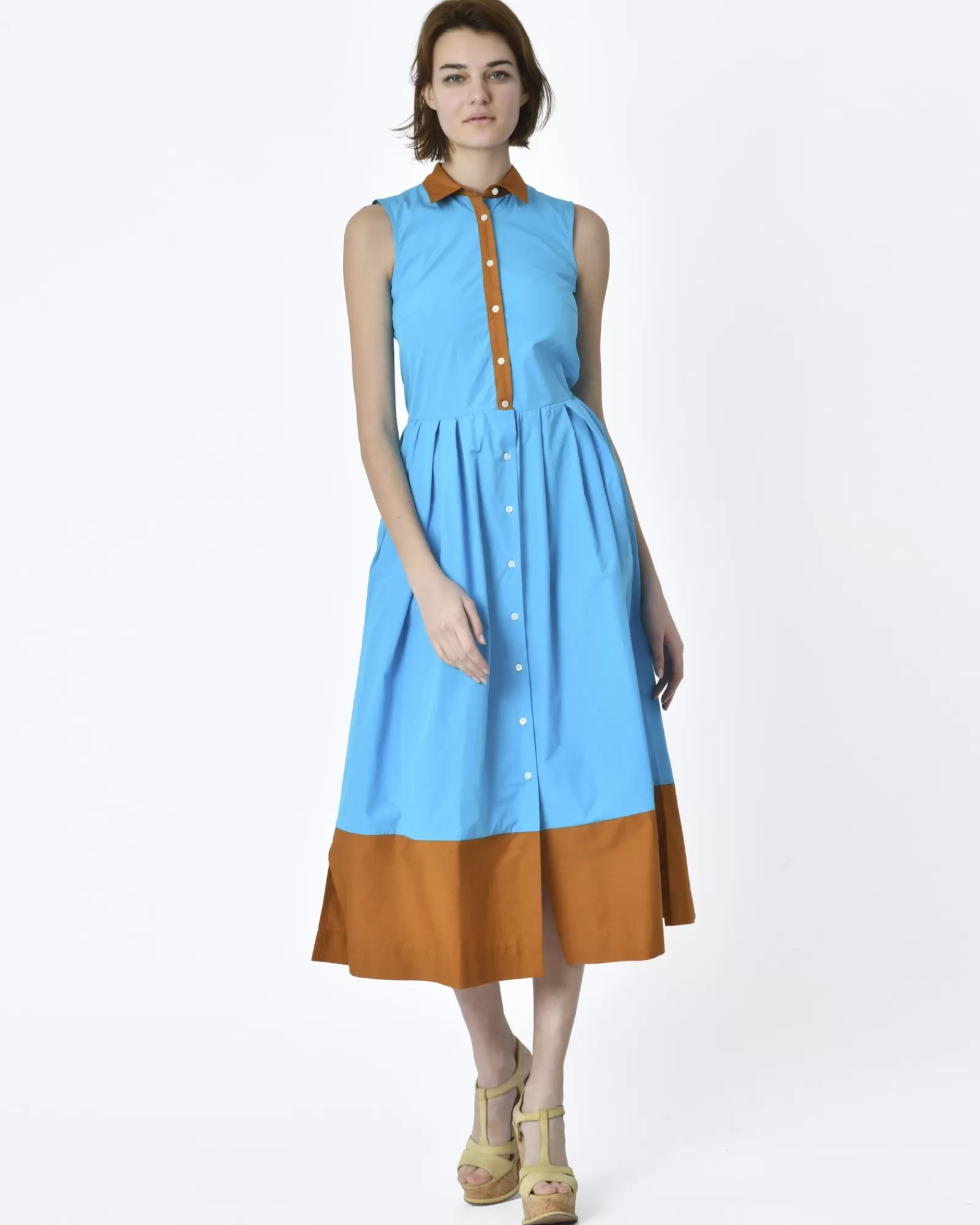 La Piscine Paris Robe longues cyan Sara Roka Bleu Hot