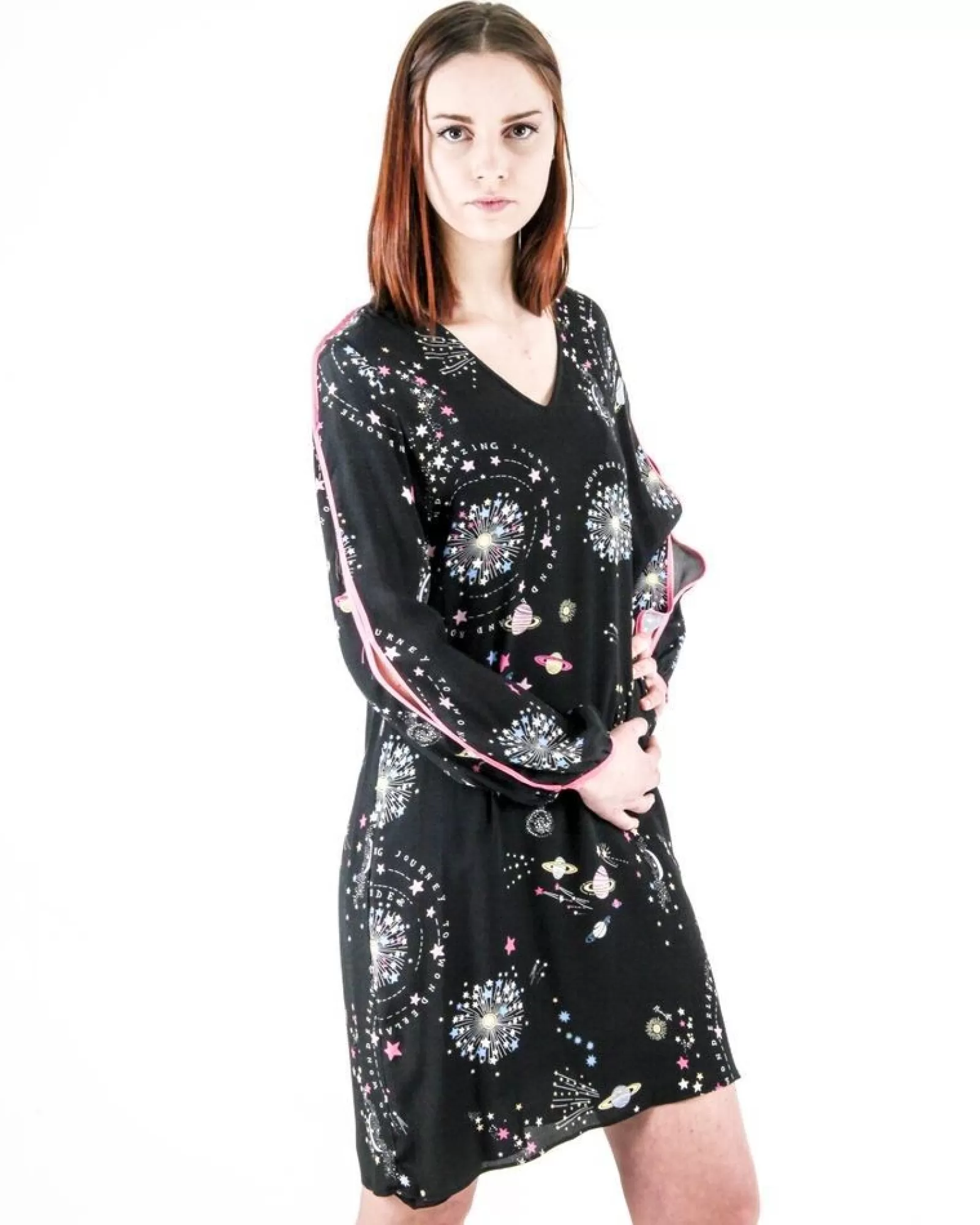 La Piscine Paris Robe e à imprimé cosmiques Nenette Noir New