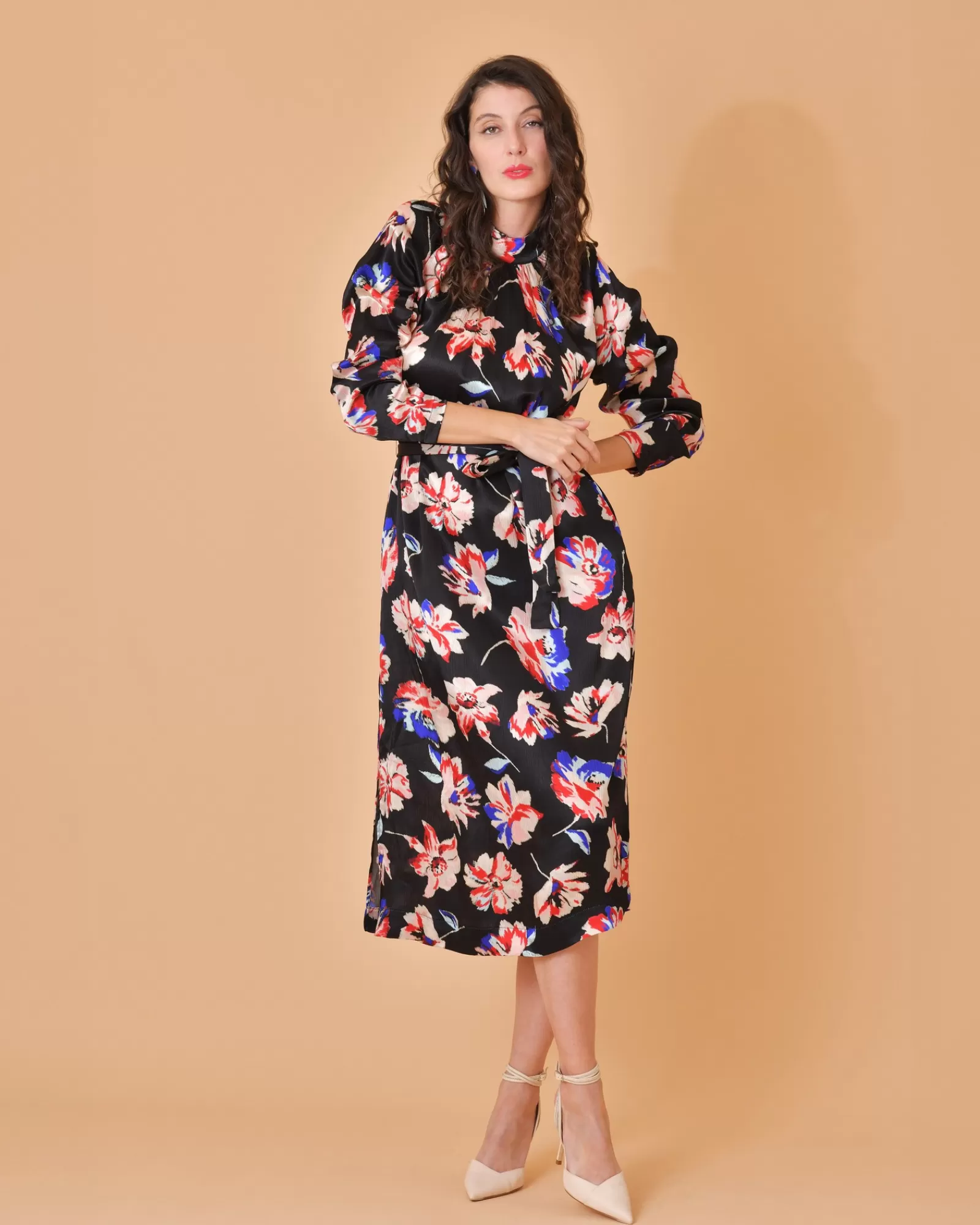 La Piscine Paris Robe e en viscose à imprimé fleuri Chloé Stora Noir Outlet