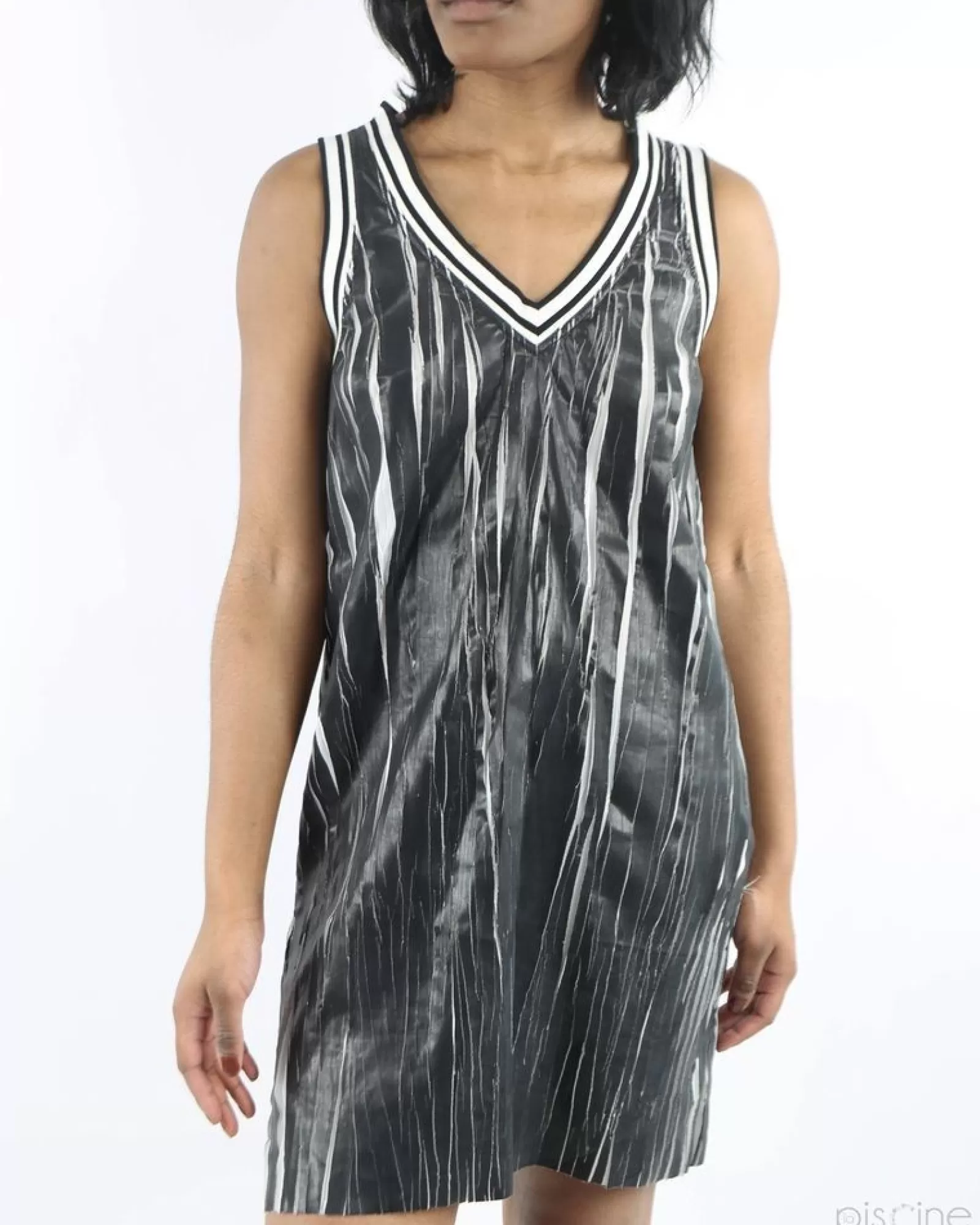 La Piscine Paris Robe e et blanche effet craquelé Damir Doma Noir Flash Sale