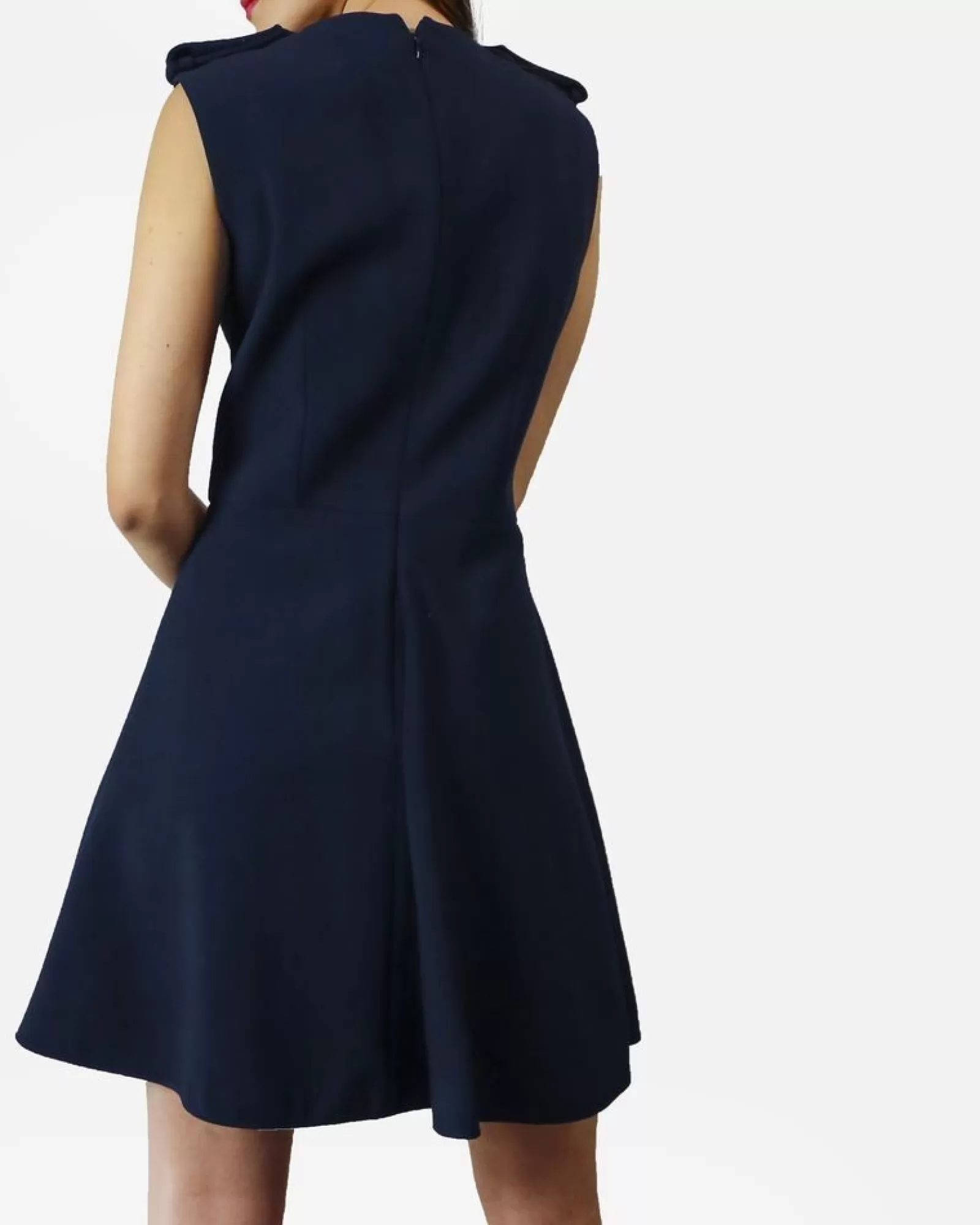 La Piscine Paris Robe patineuse en laine ALEXANDER MCQUEEN Bleu Shop
