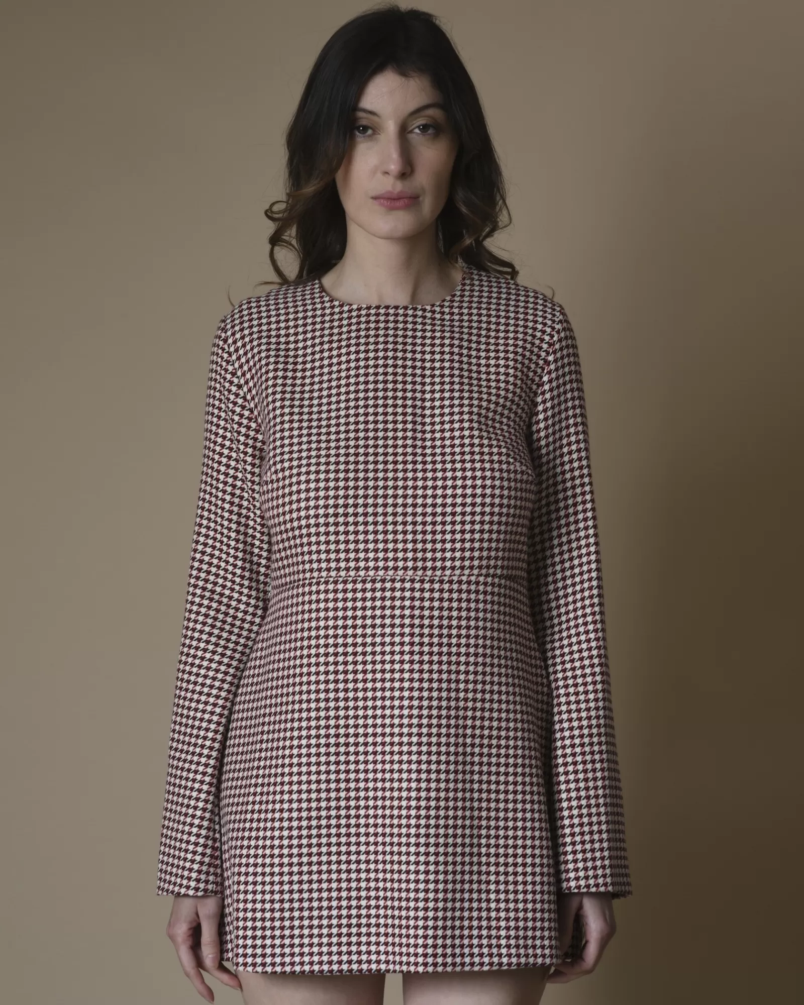 La Piscine Paris Robe pied-de-poule Space Simona Corsellini Rouge Cheap