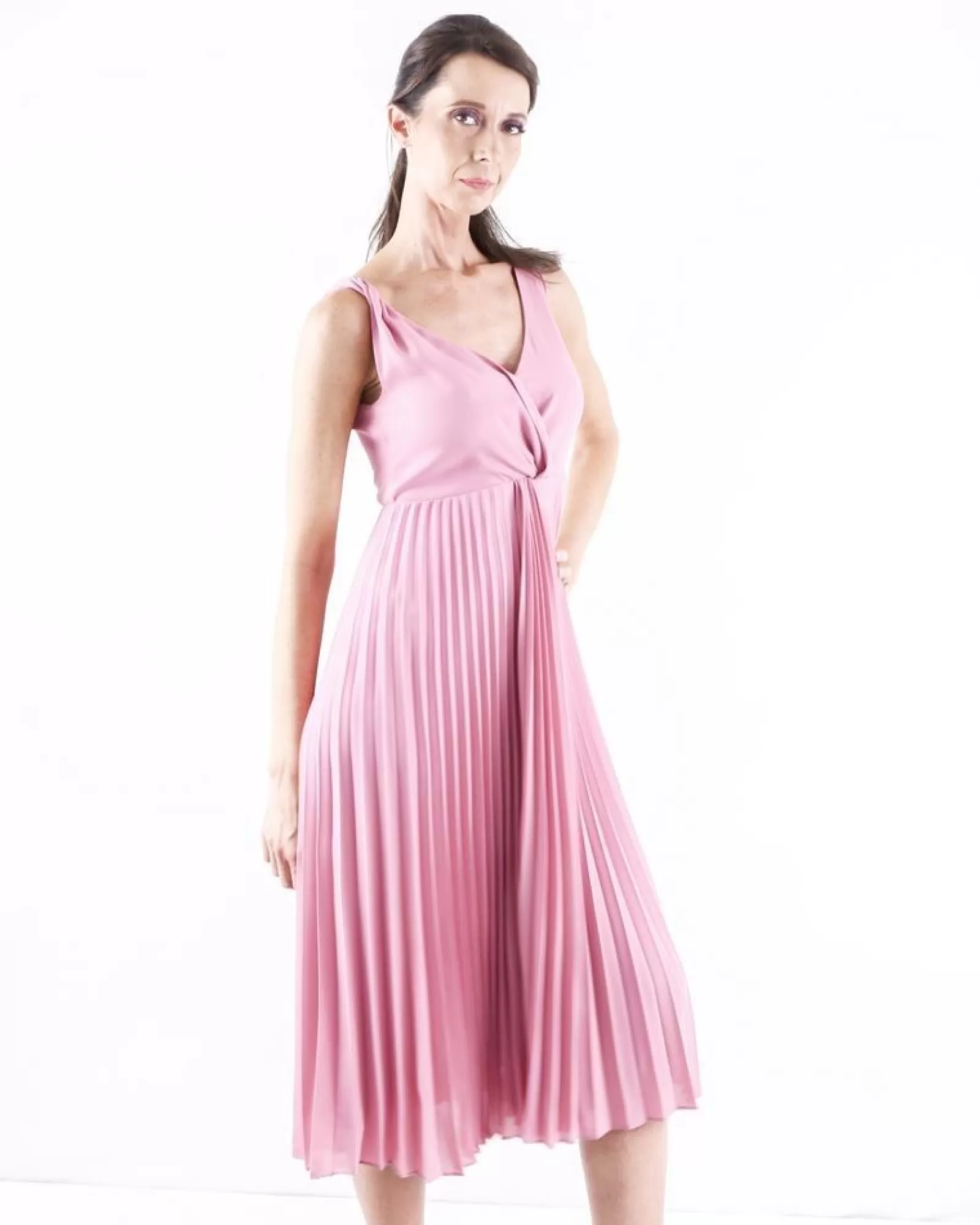 La Piscine Paris Robe plissée en crêpe vieux Vince Rose Store