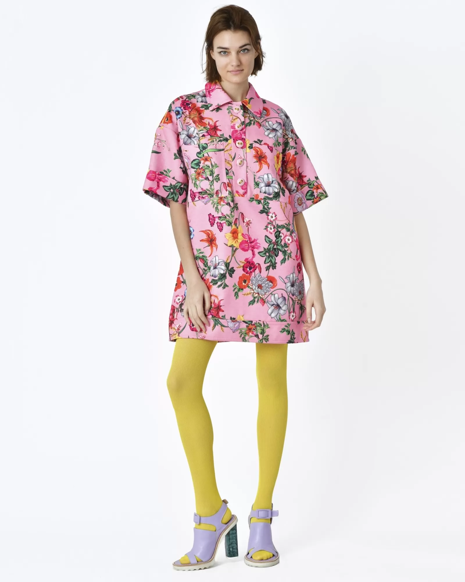 La Piscine Paris Robe fleur Edward Achour Rose Online