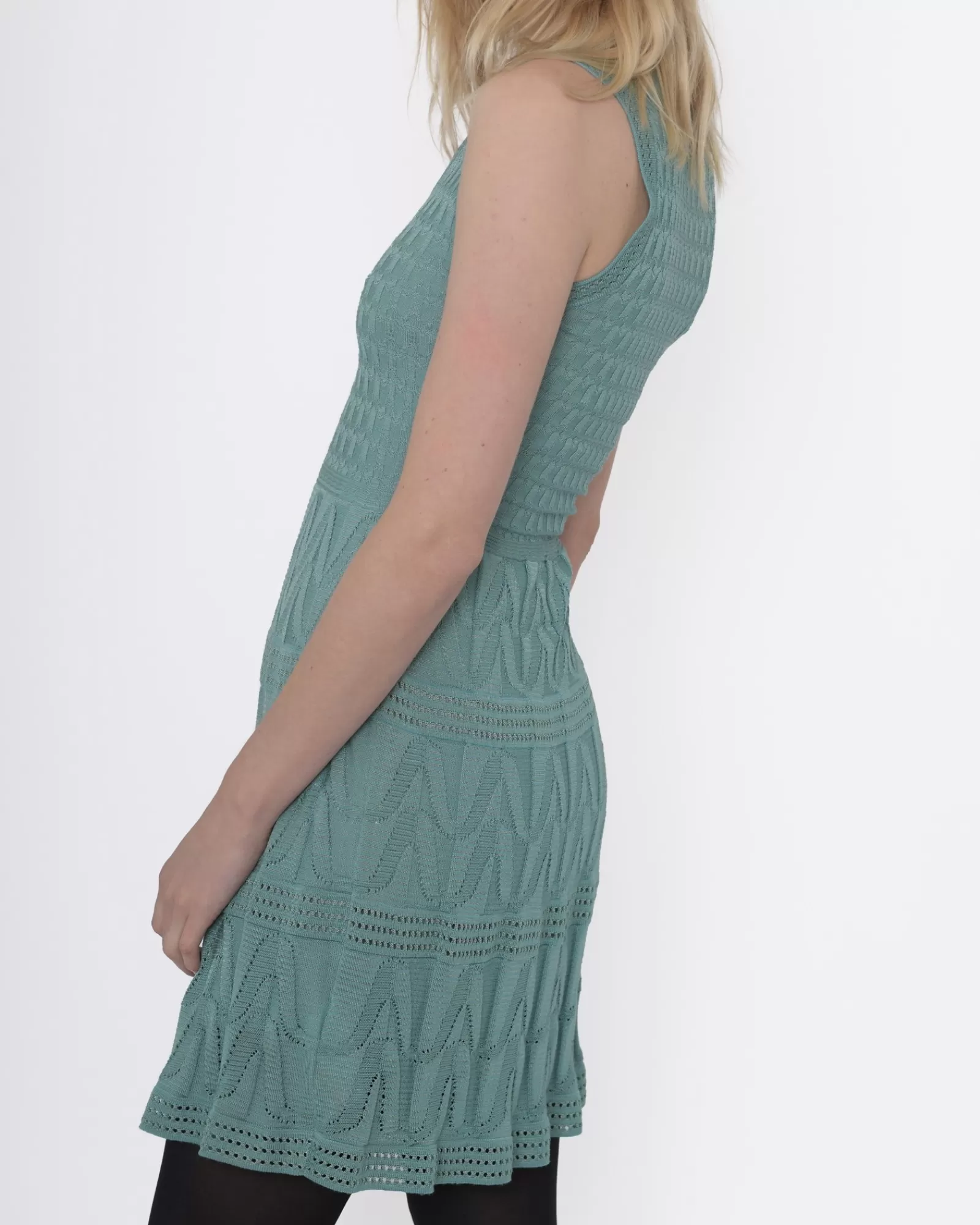 La Piscine Paris Robe e en maille Missoni Vert New