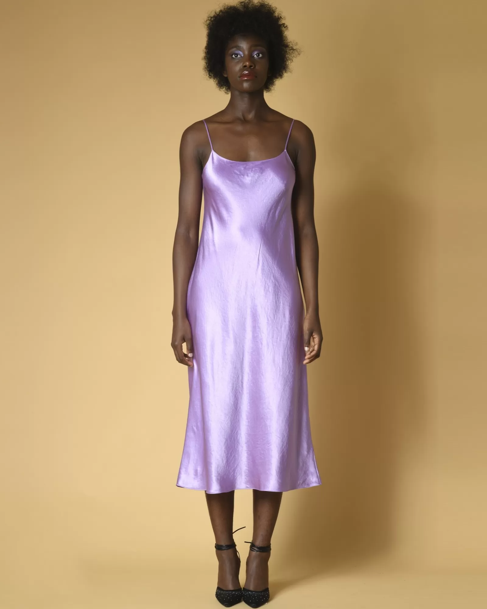 La Piscine Paris Robe te en satin Vince Violet Fashion