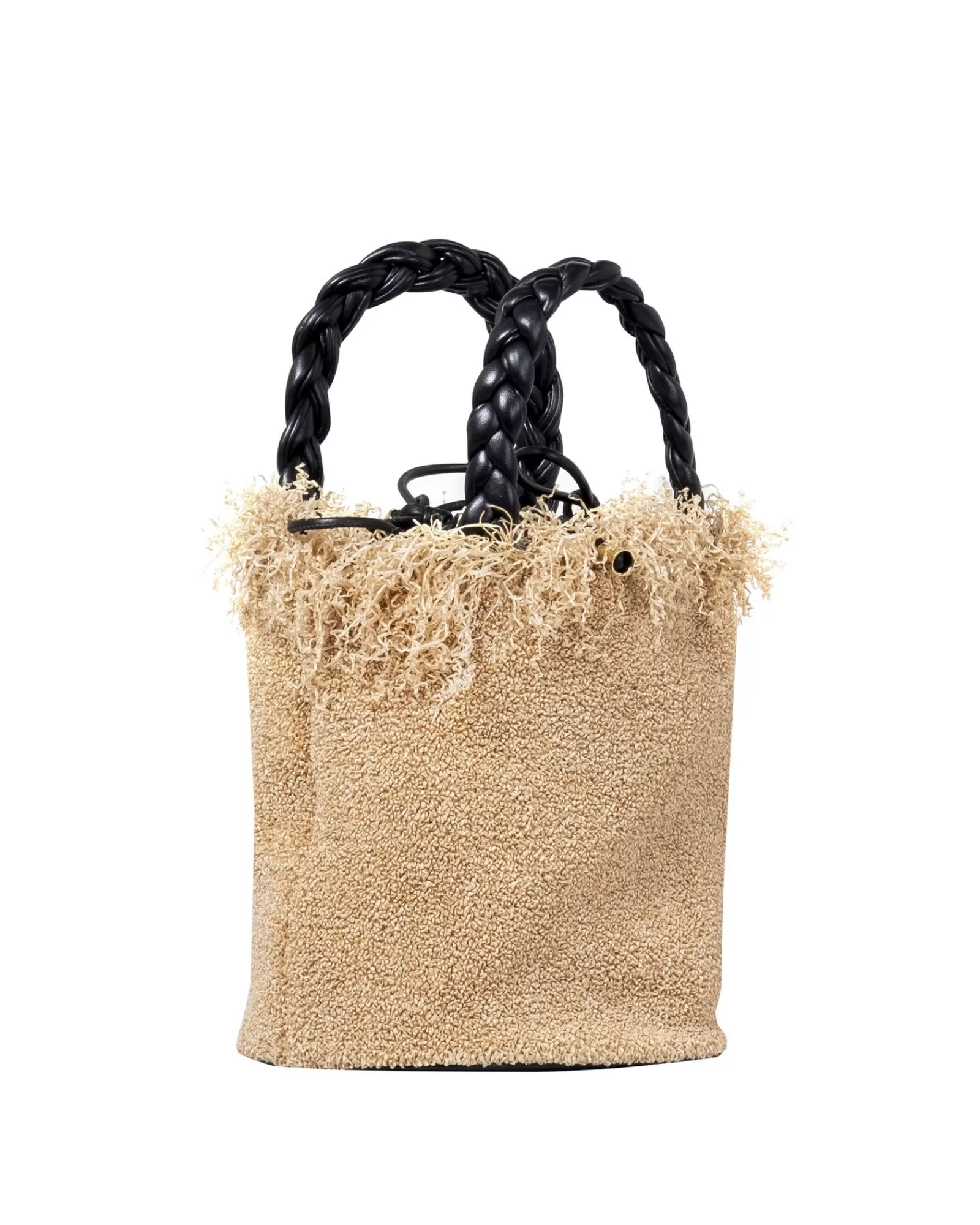 La Piscine Paris Sac à main avec poignées en cuir Anita Bilardi Beige Outlet
