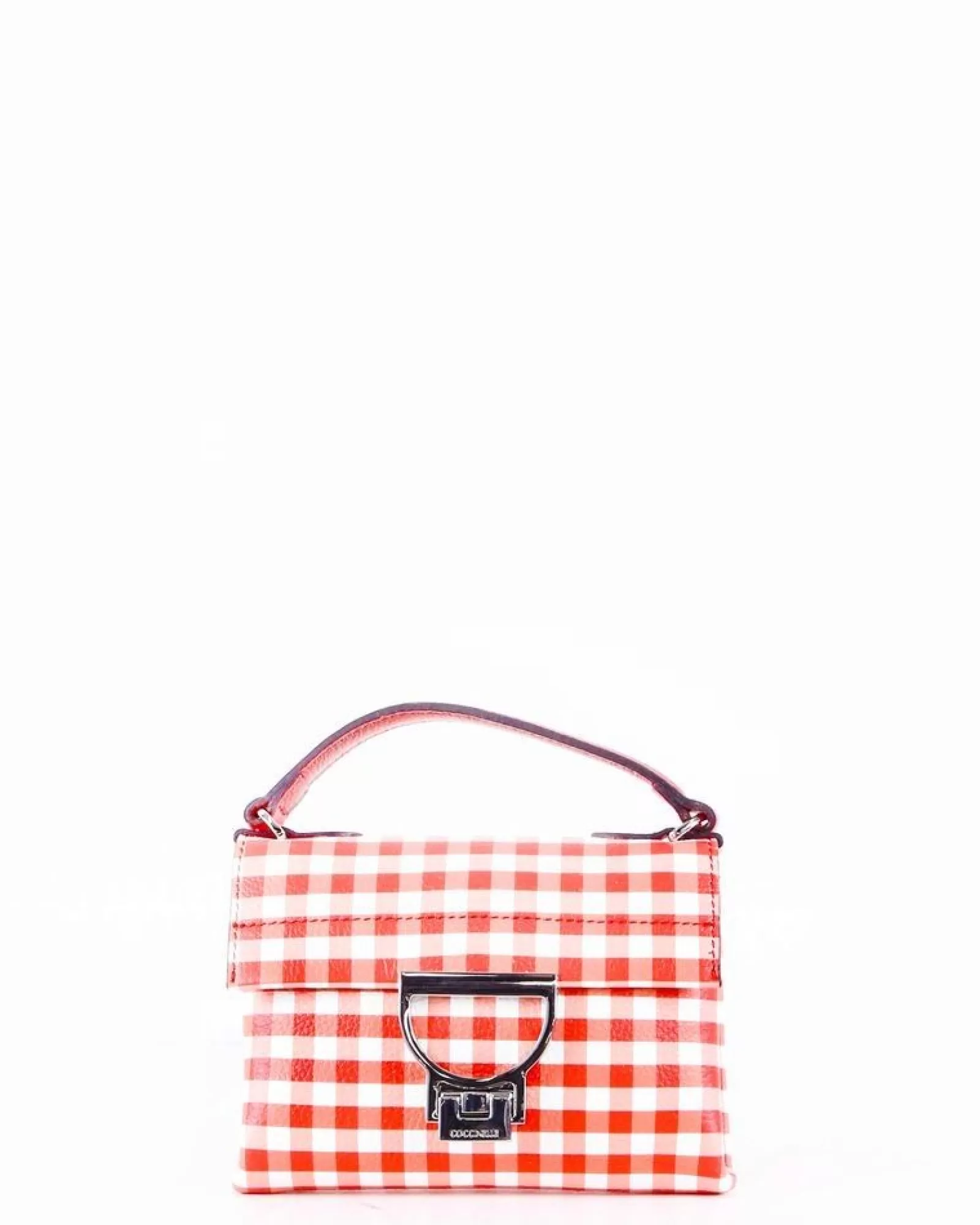 La Piscine Paris Sac à main en cuir bicolore à carreaux Coccinelle Orange Cheap
