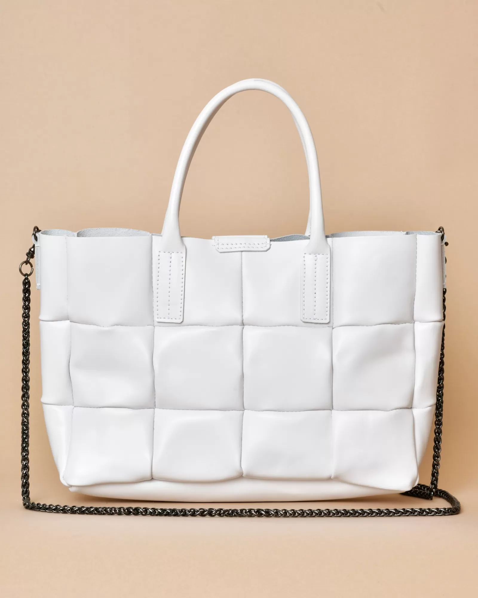 La Piscine Paris Sac à main en cuir lisse Falorni Blanc Store