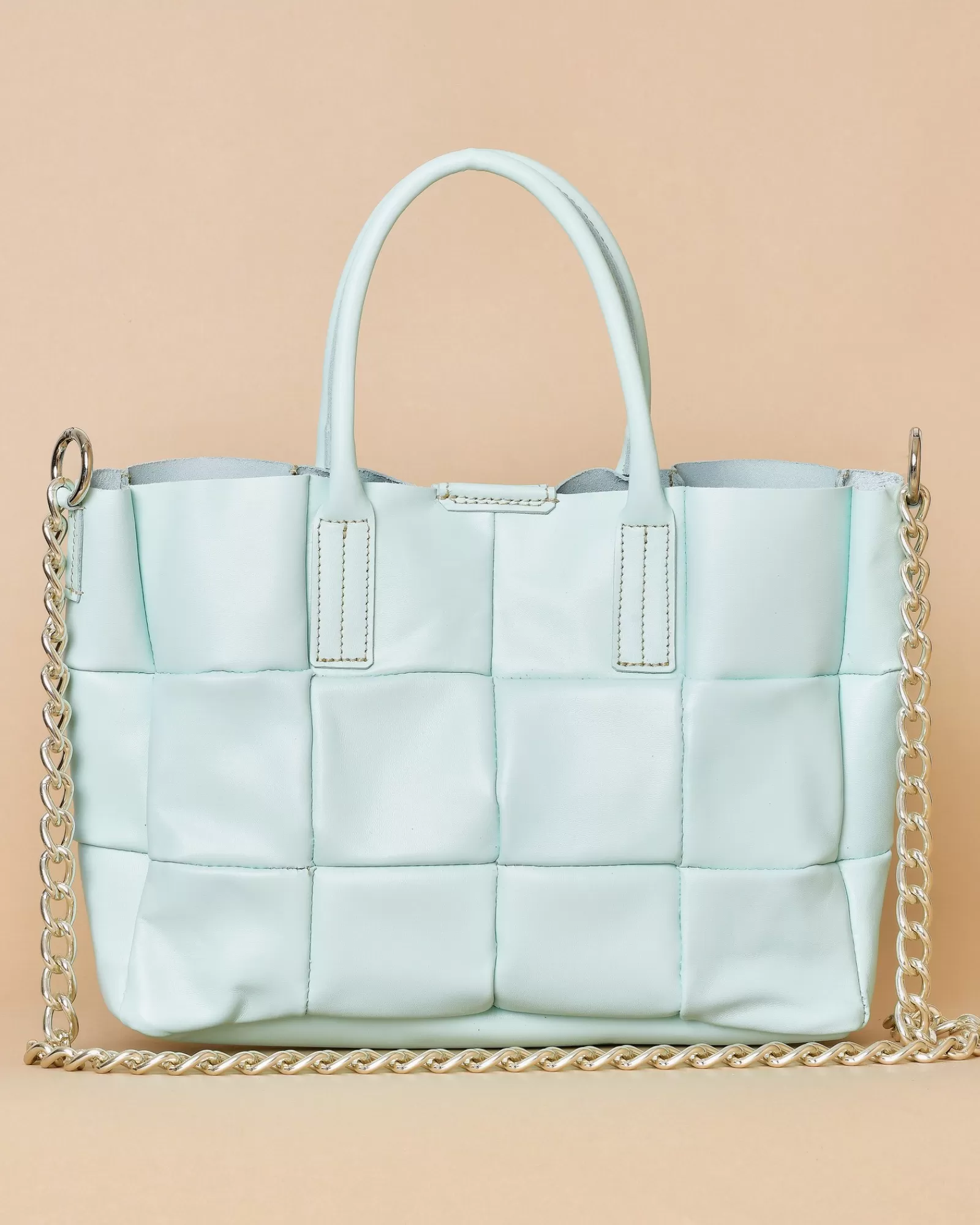 La Piscine Paris Sac à main en cuir lisse Falorni Bleu New