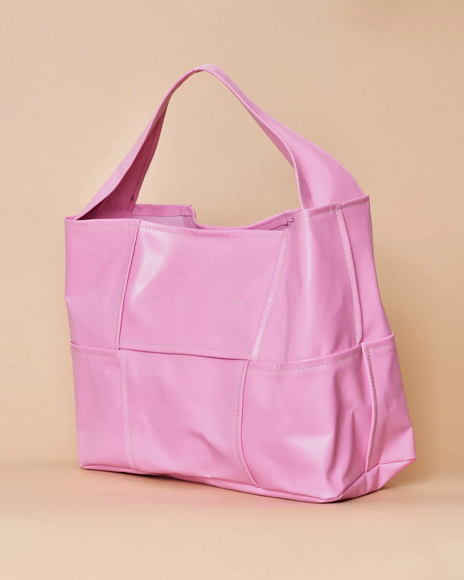 La Piscine Paris Sac à main en cuir lisse Falorni Rose Sale