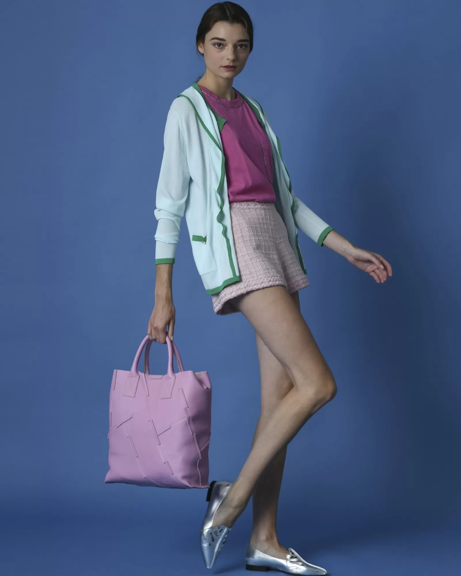 La Piscine Paris Sac à main en cuir Falorni Rose Fashion
