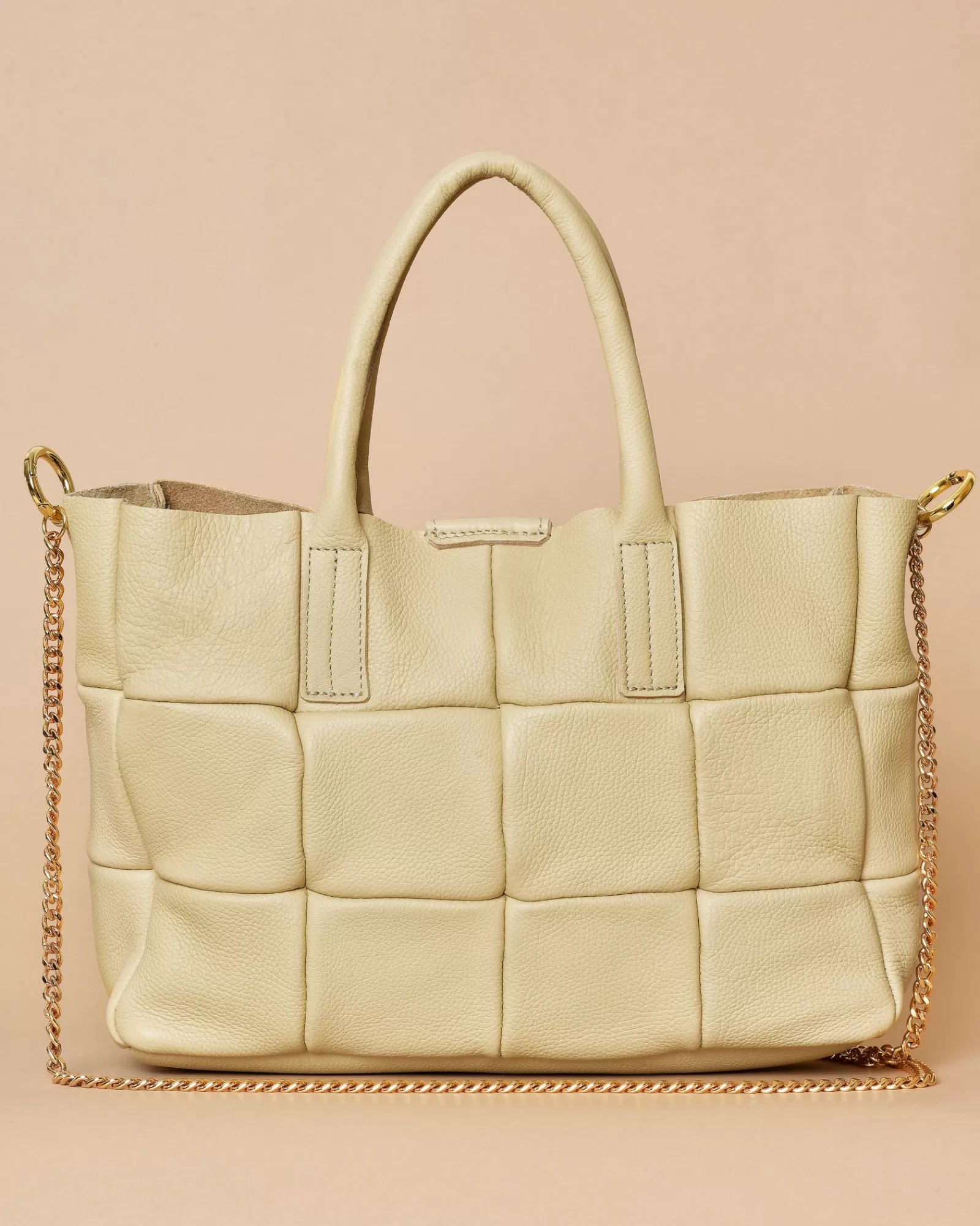 La Piscine Paris Sac à main en cuir texturé Falorni Beige Hot