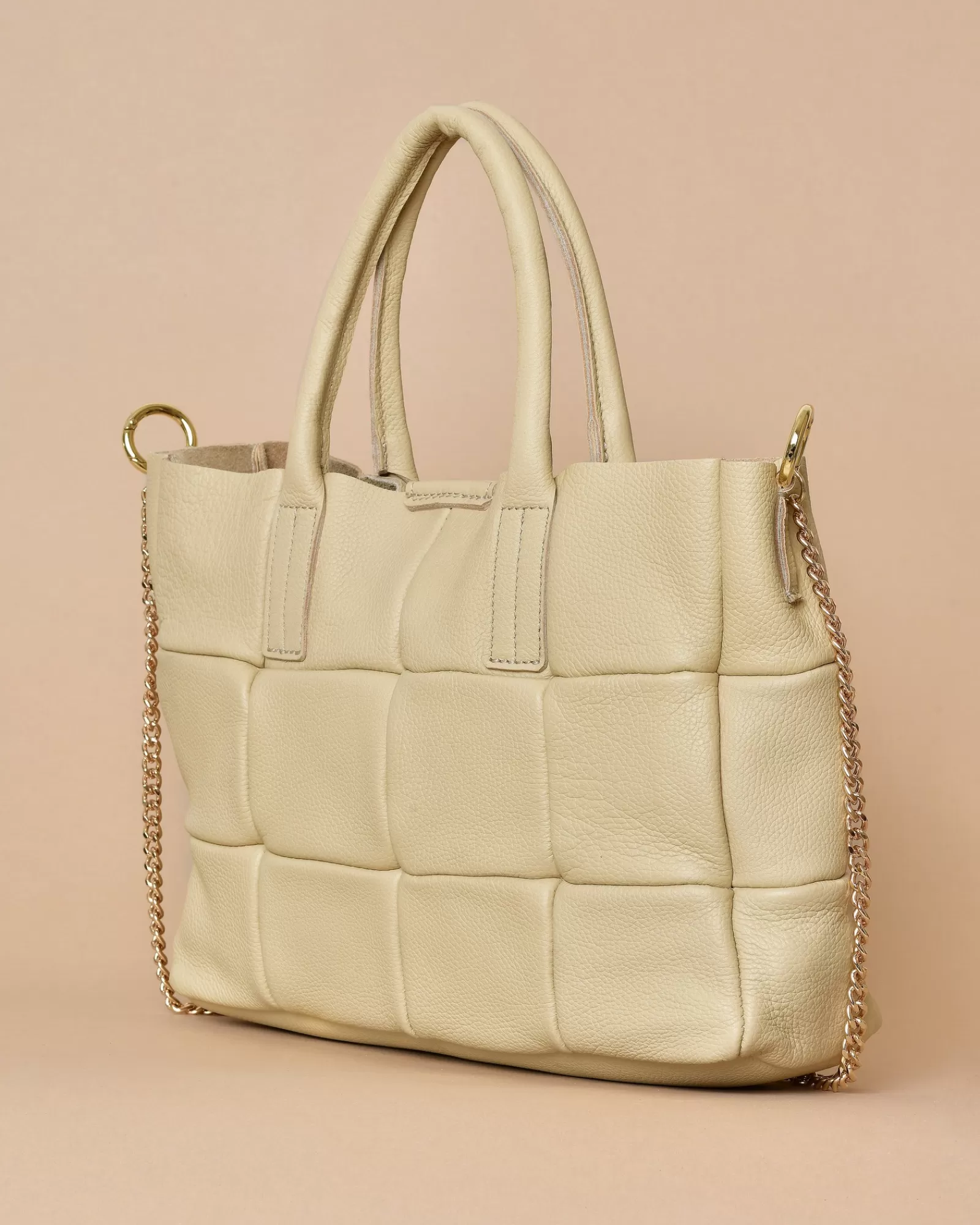 La Piscine Paris Sac à main en cuir texturé Falorni Beige Hot