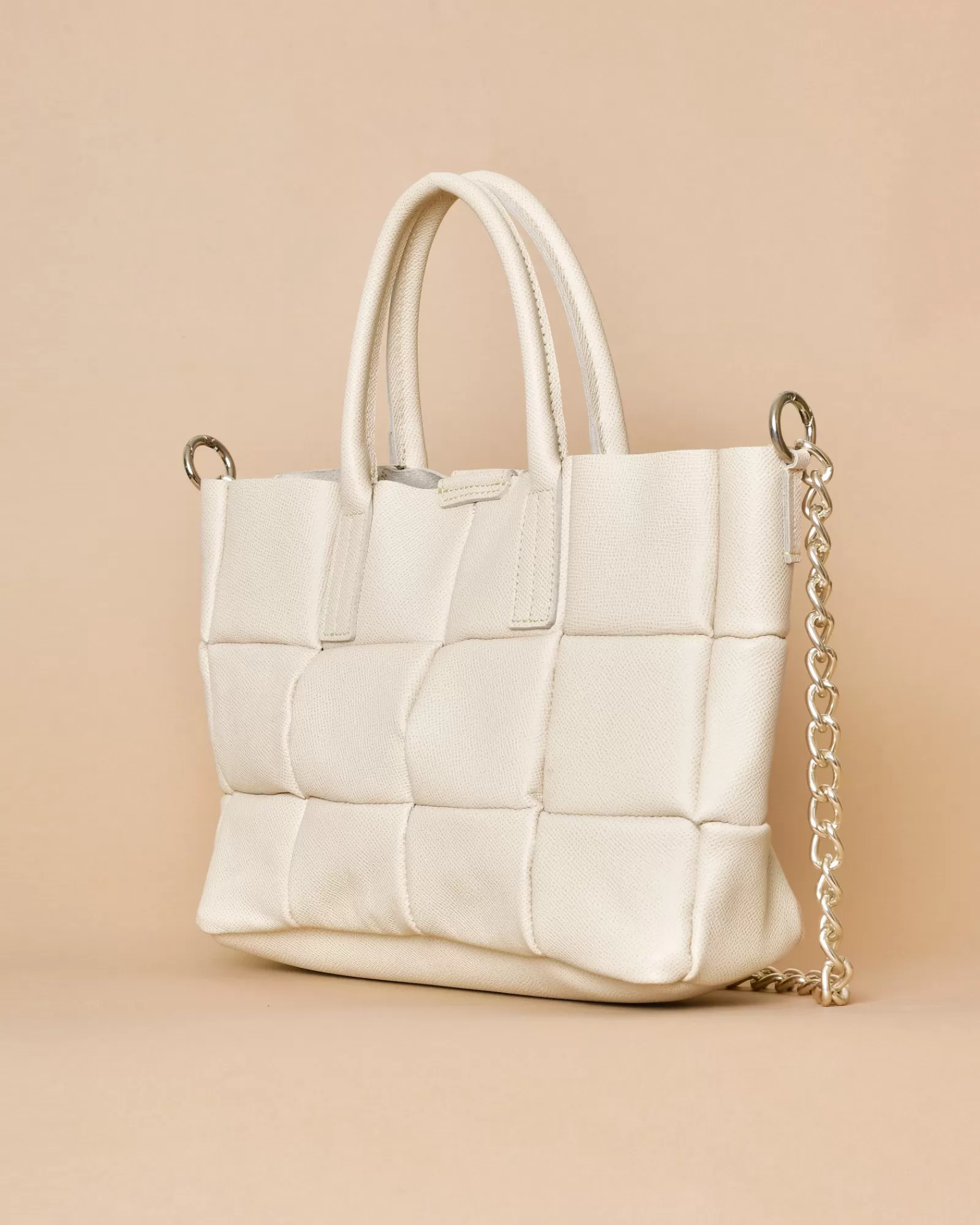 La Piscine Paris Sac à main en cuir texturé beige rosé Falorni Rose Clearance