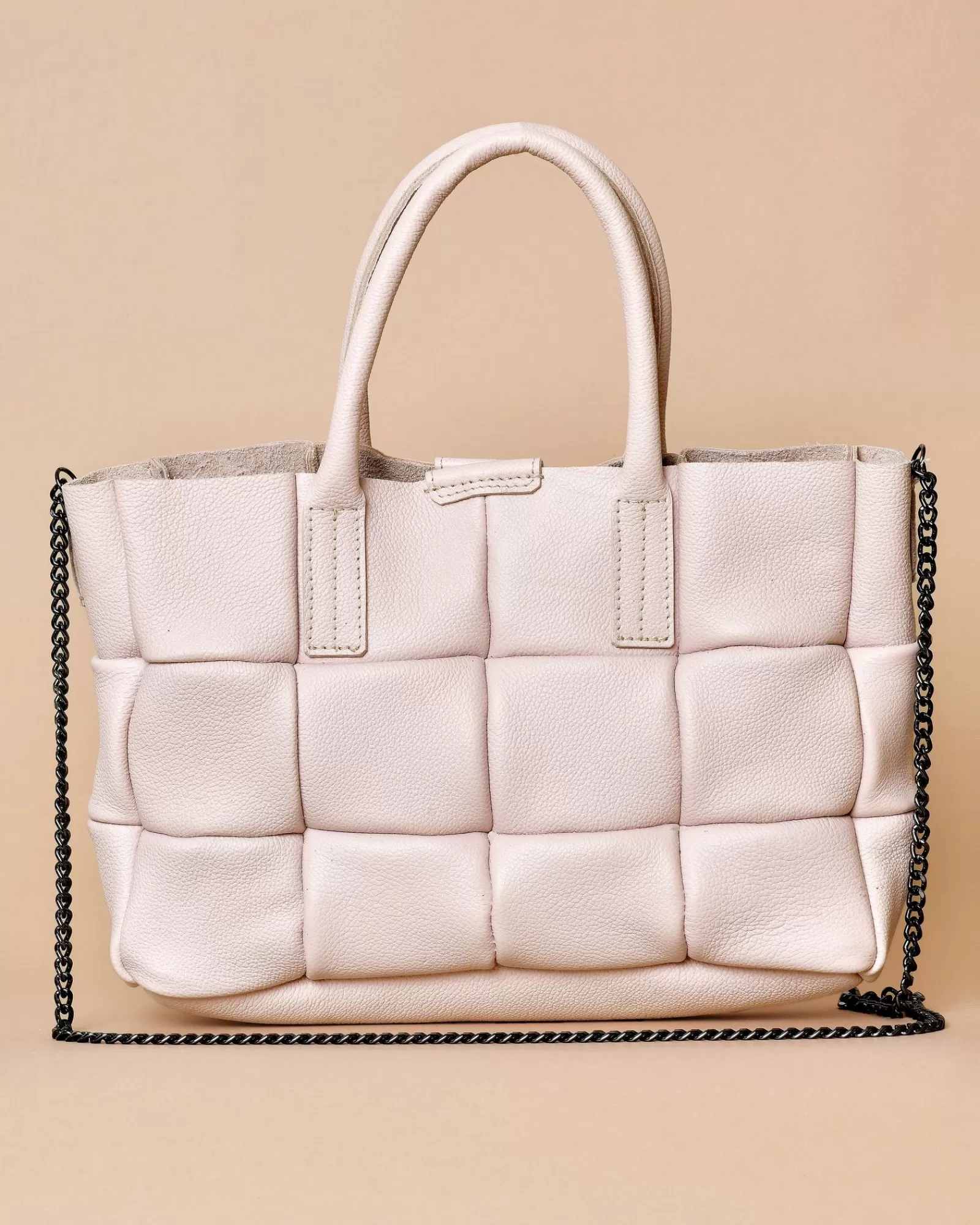 La Piscine Paris Sac à main en cuir texturé Falorni Rose Cheap
