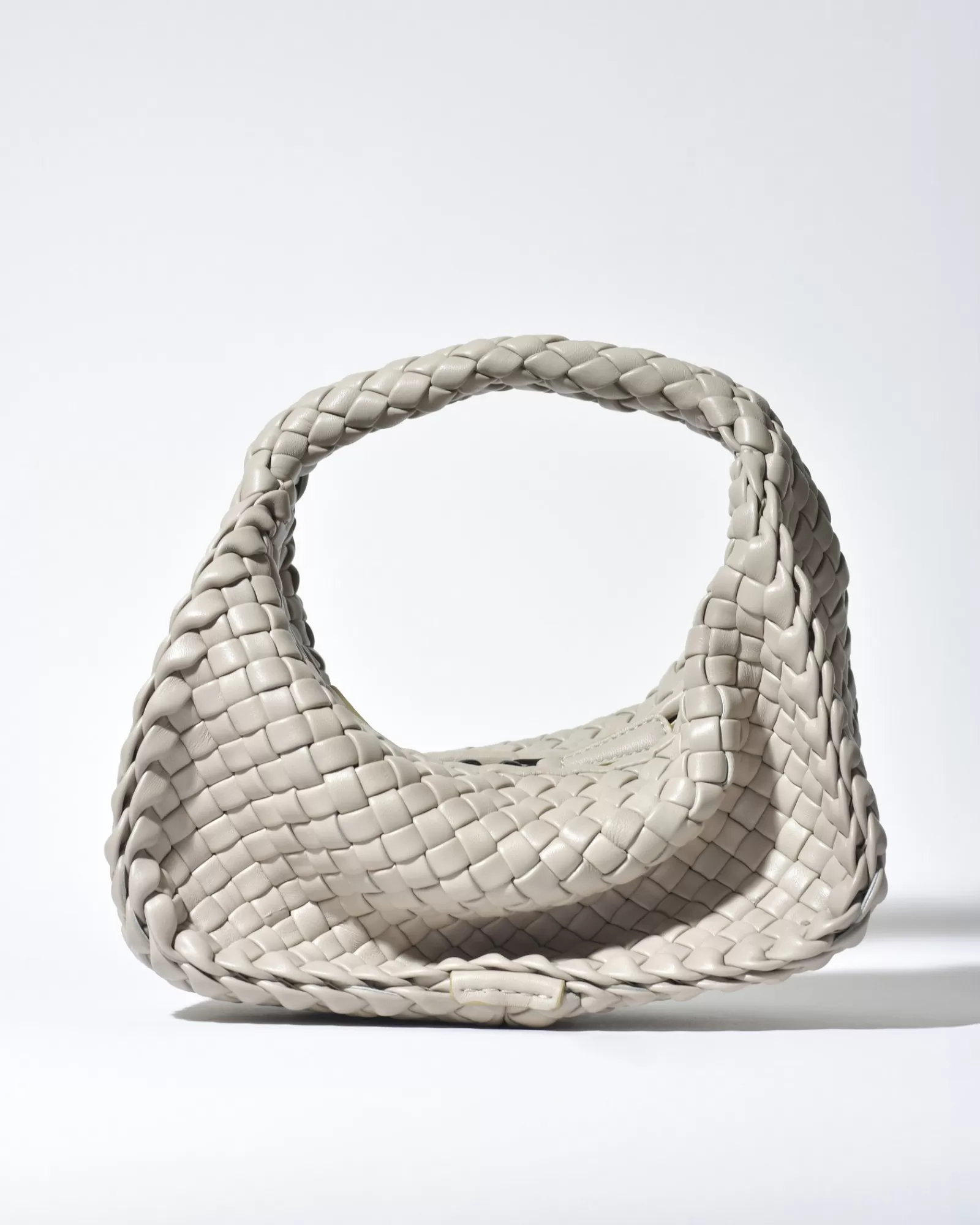 La Piscine Paris Sac à main en cuir tressé /taupe Falorni Gris Sale