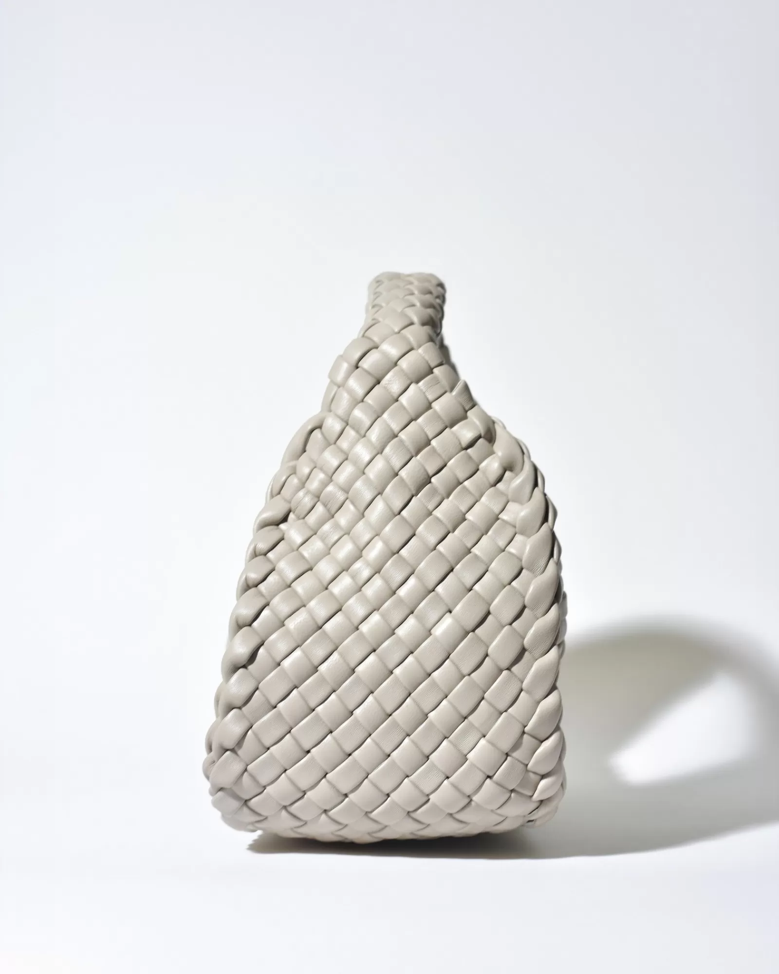 La Piscine Paris Sac à main en cuir tressé /taupe Falorni Gris Sale