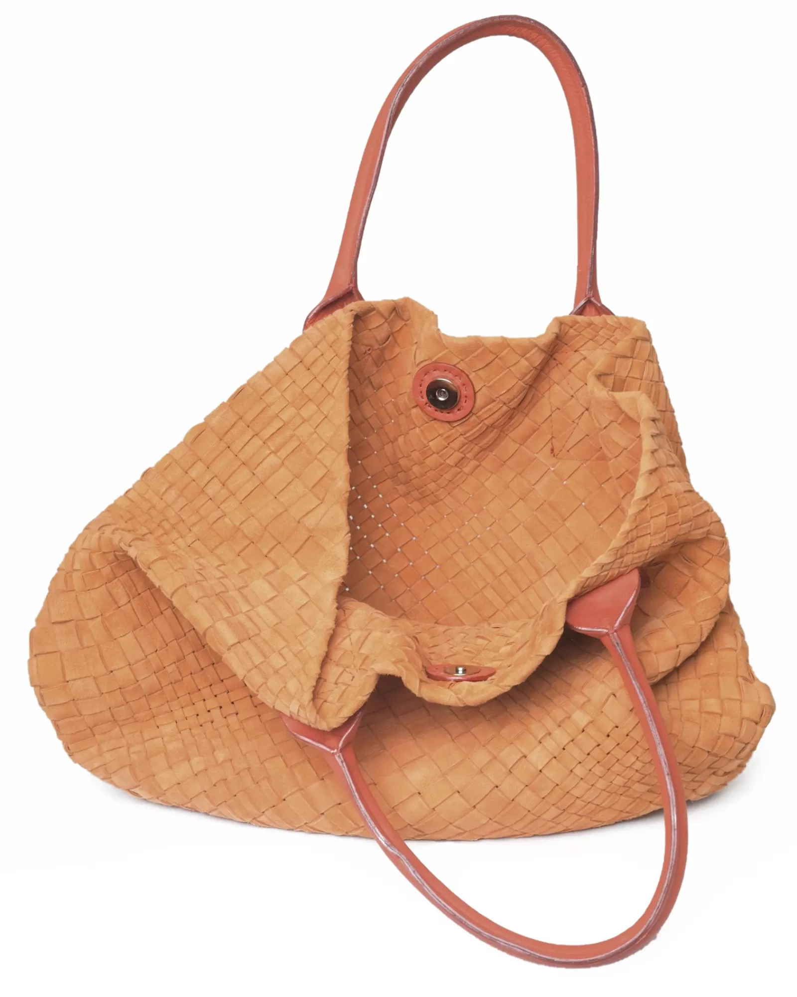 La Piscine Paris Sac à main en cuir tressé Falorni Orange Best