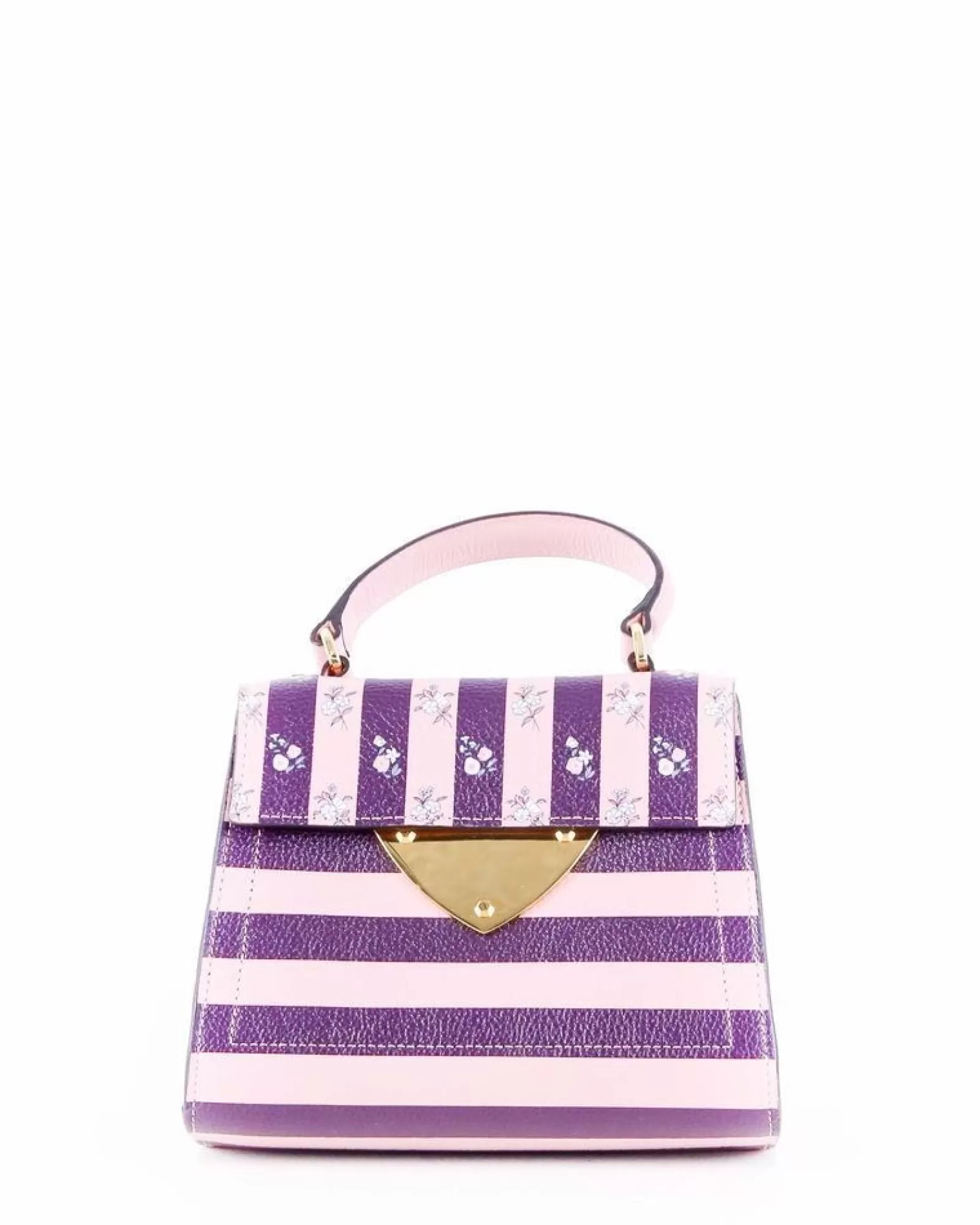 La Piscine Paris Sac à main trapèze bicolore fleuri Coccinelle Rose Flash Sale