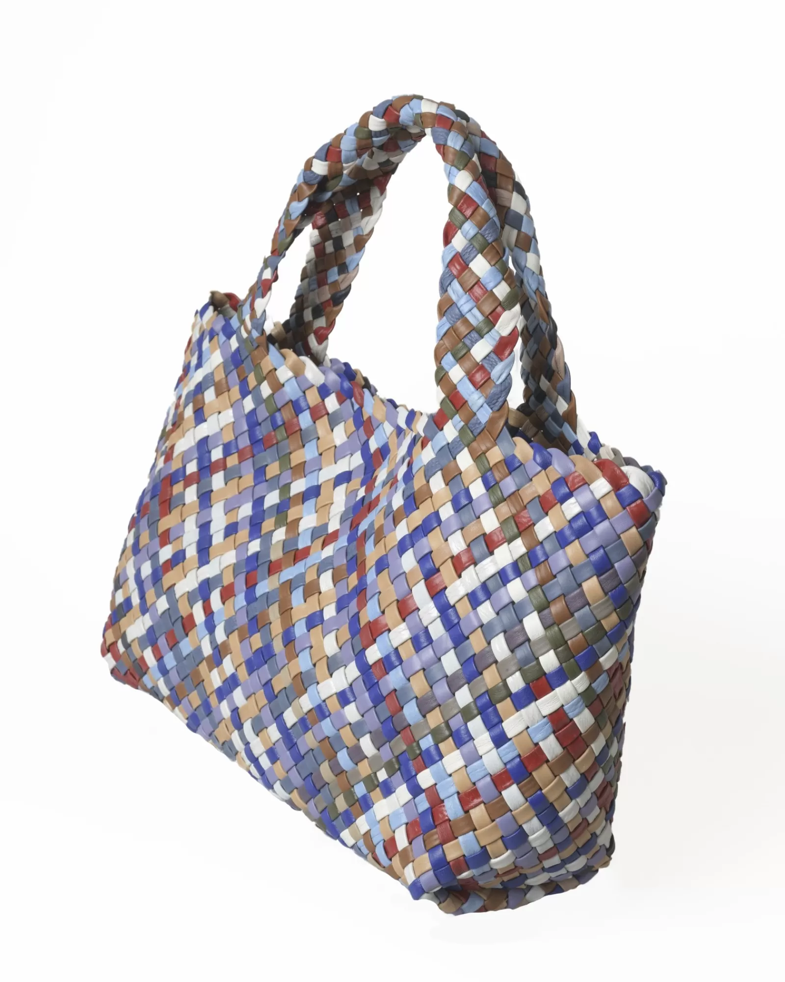 La Piscine Paris Sac cabas en cuir tressé Falorni Multicolore Online