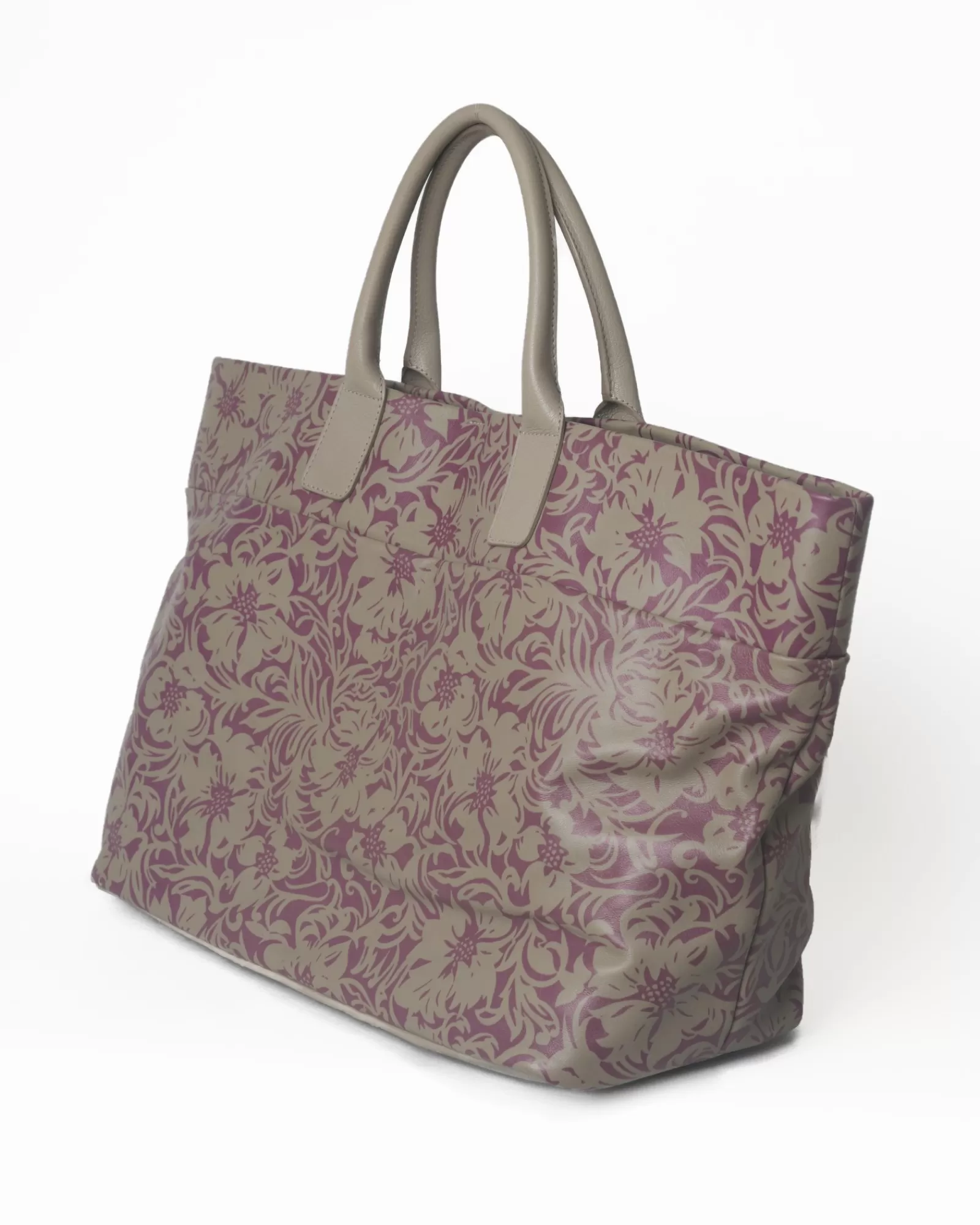 La Piscine Paris Sac cabas imprimé en cuir Falorni Beige Hot