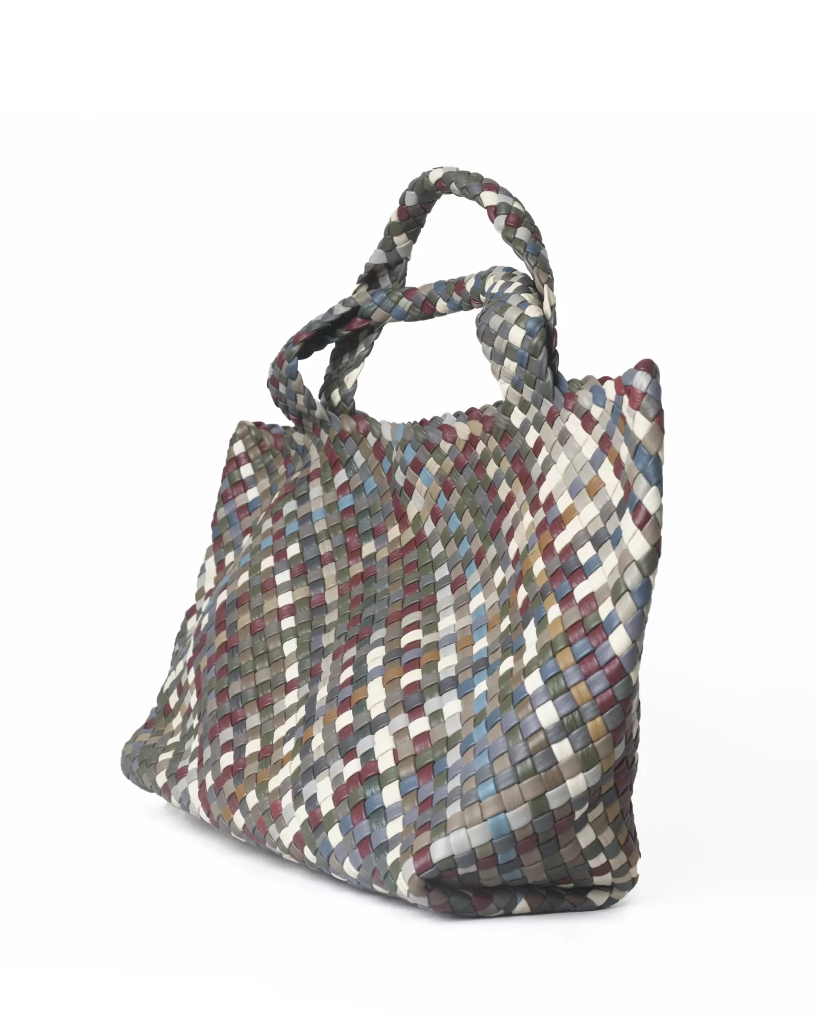 La Piscine Paris Sac en cuir tressé Falorni Multicolore Outlet