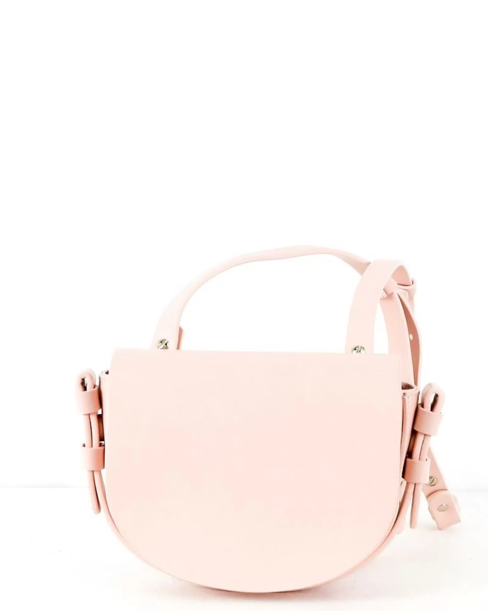 La Piscine Paris Sac porté épaule dome en cuir Nico Giani Rose New