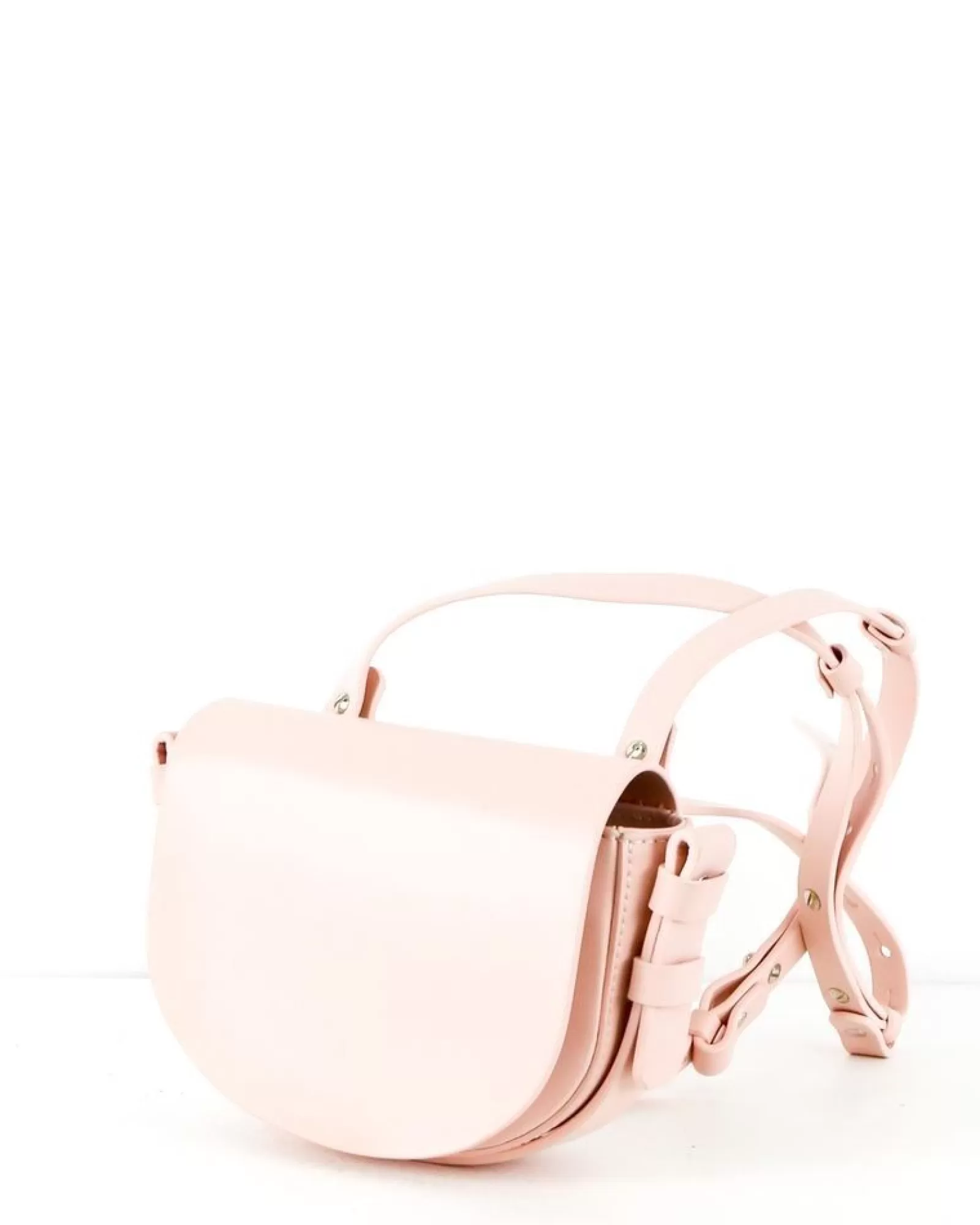 La Piscine Paris Sac porté épaule dome en cuir Nico Giani Rose New