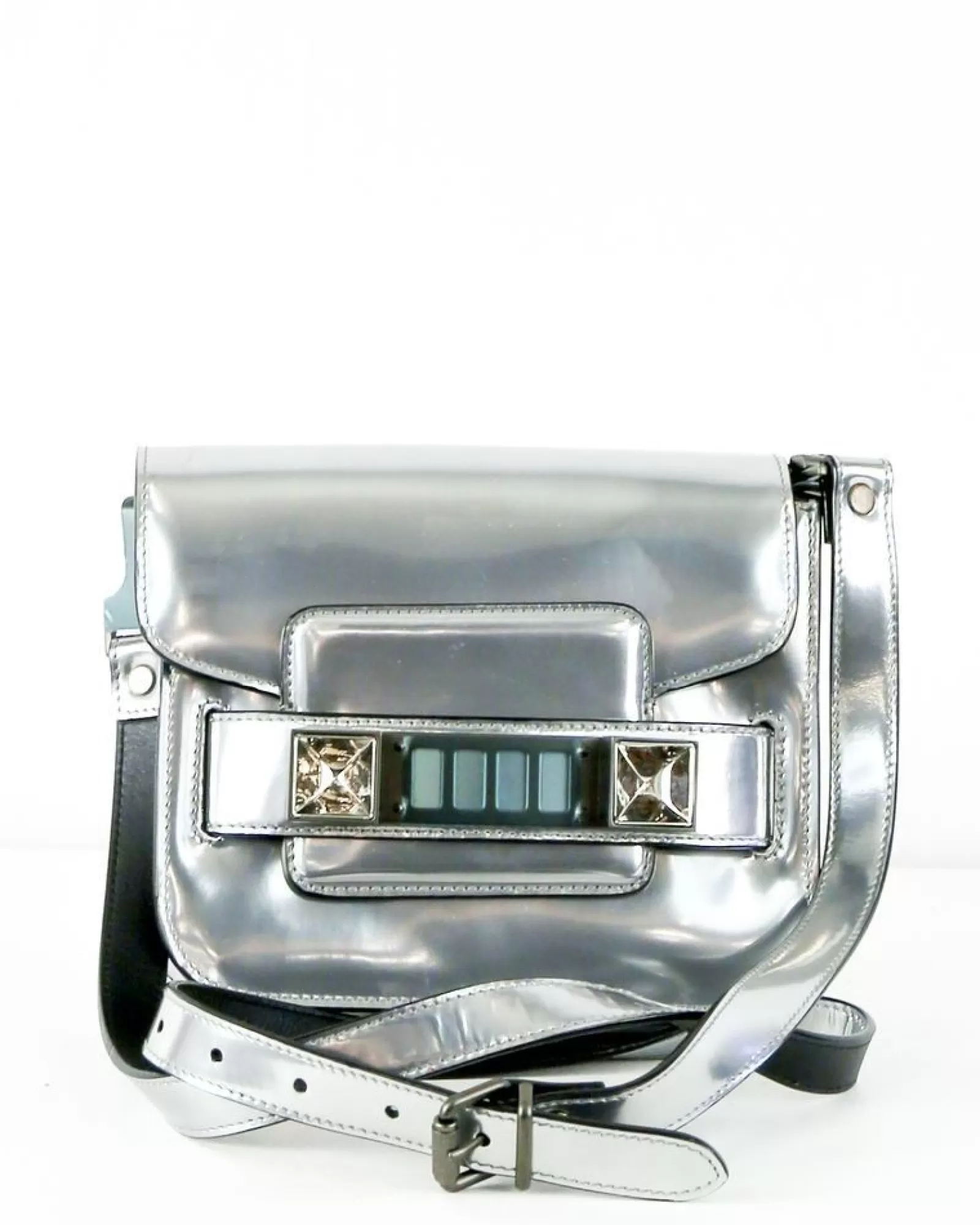 La Piscine Paris Sac porté épaule en cuir argent métallisé Proenza Schouler Argenté Outlet