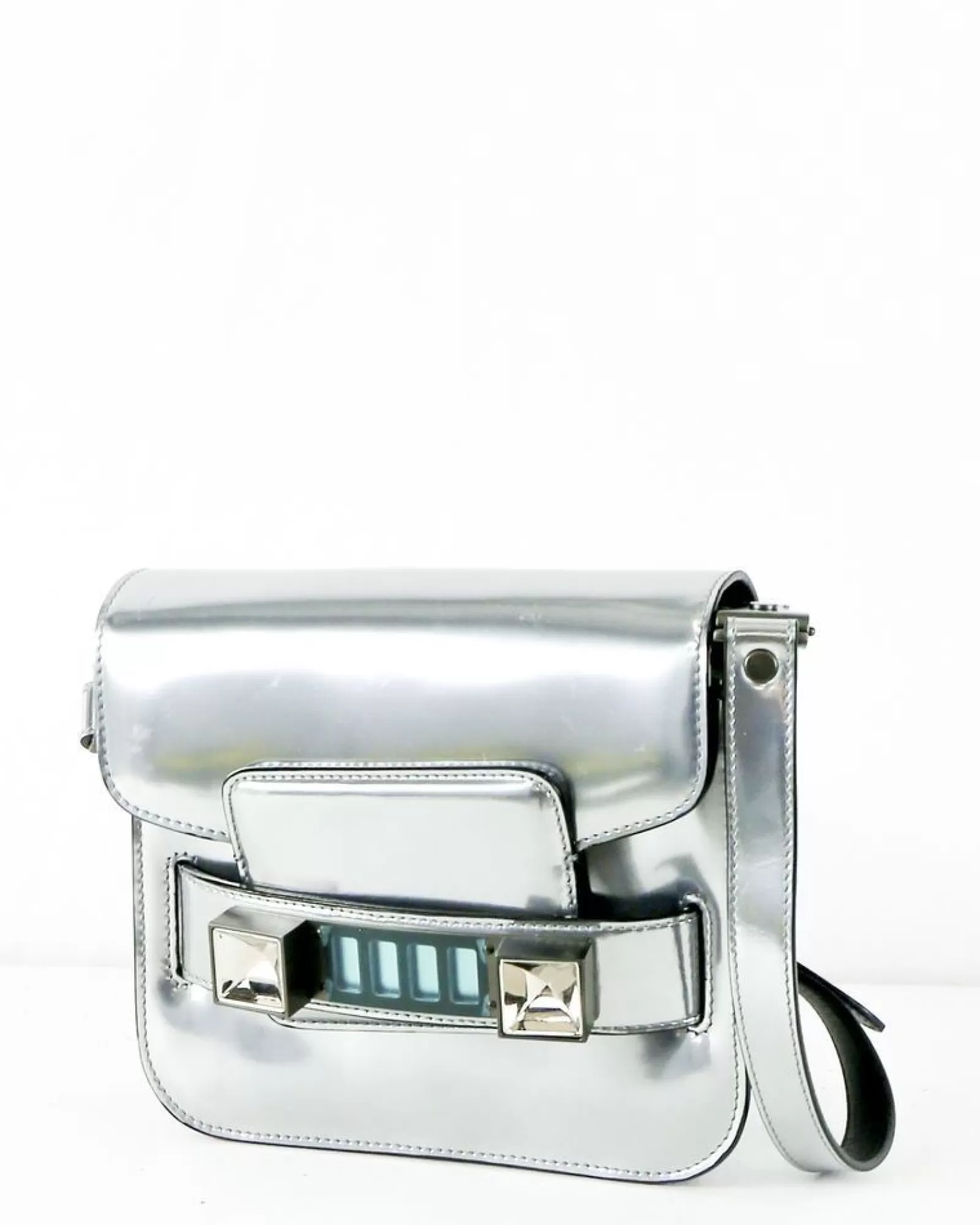 La Piscine Paris Sac porté épaule en cuir argent métallisé Proenza Schouler Argenté Outlet