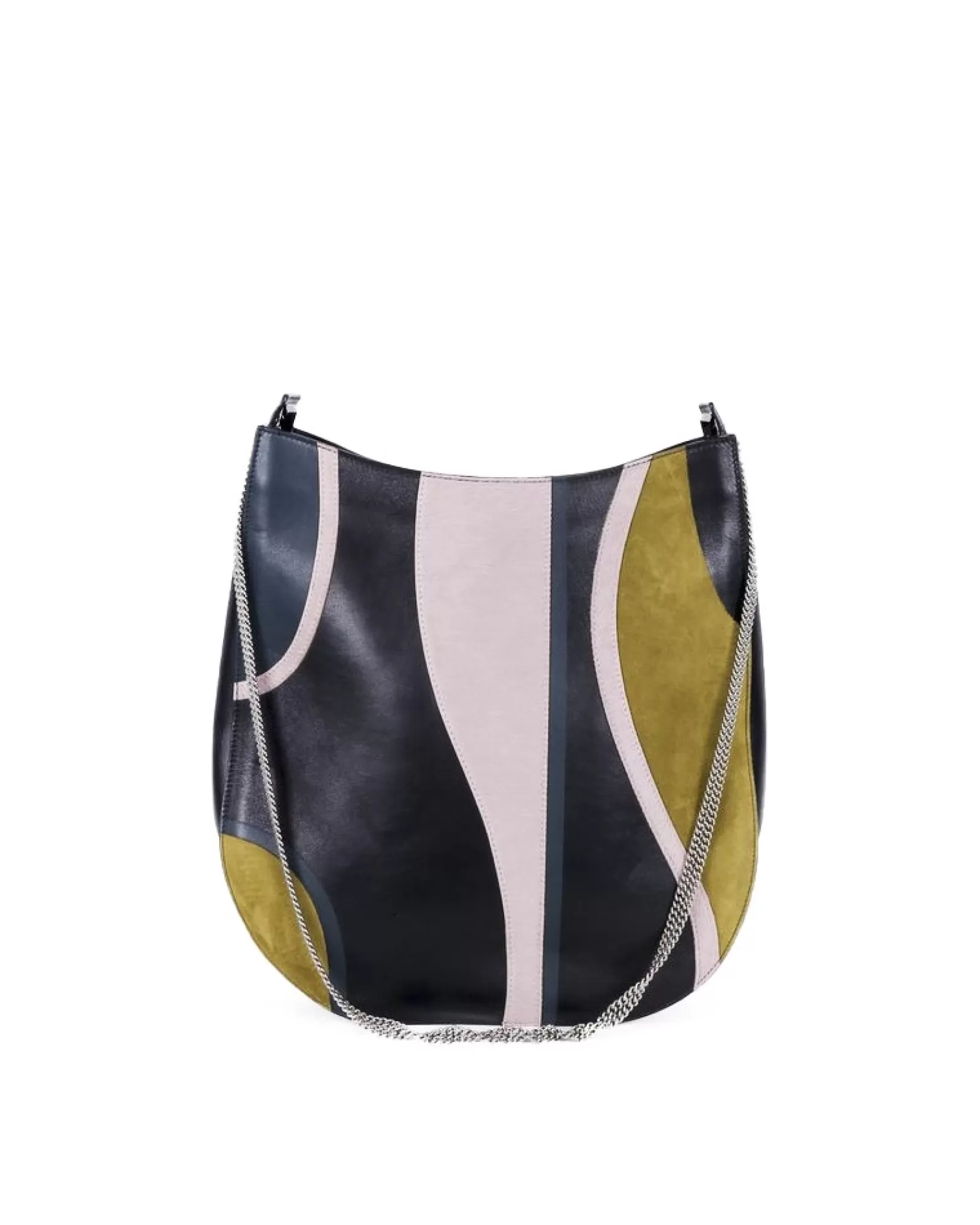 La Piscine Paris Sac porté épaule en cuir façon patchwork Hugo Boss Noir Sale
