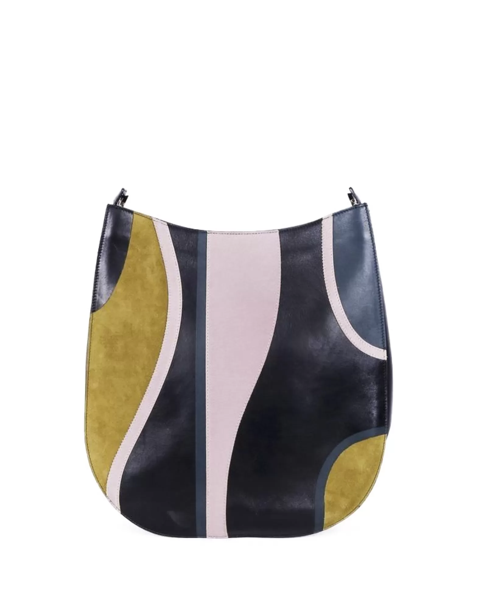 La Piscine Paris Sac porté épaule en cuir façon patchwork Hugo Boss Noir Sale