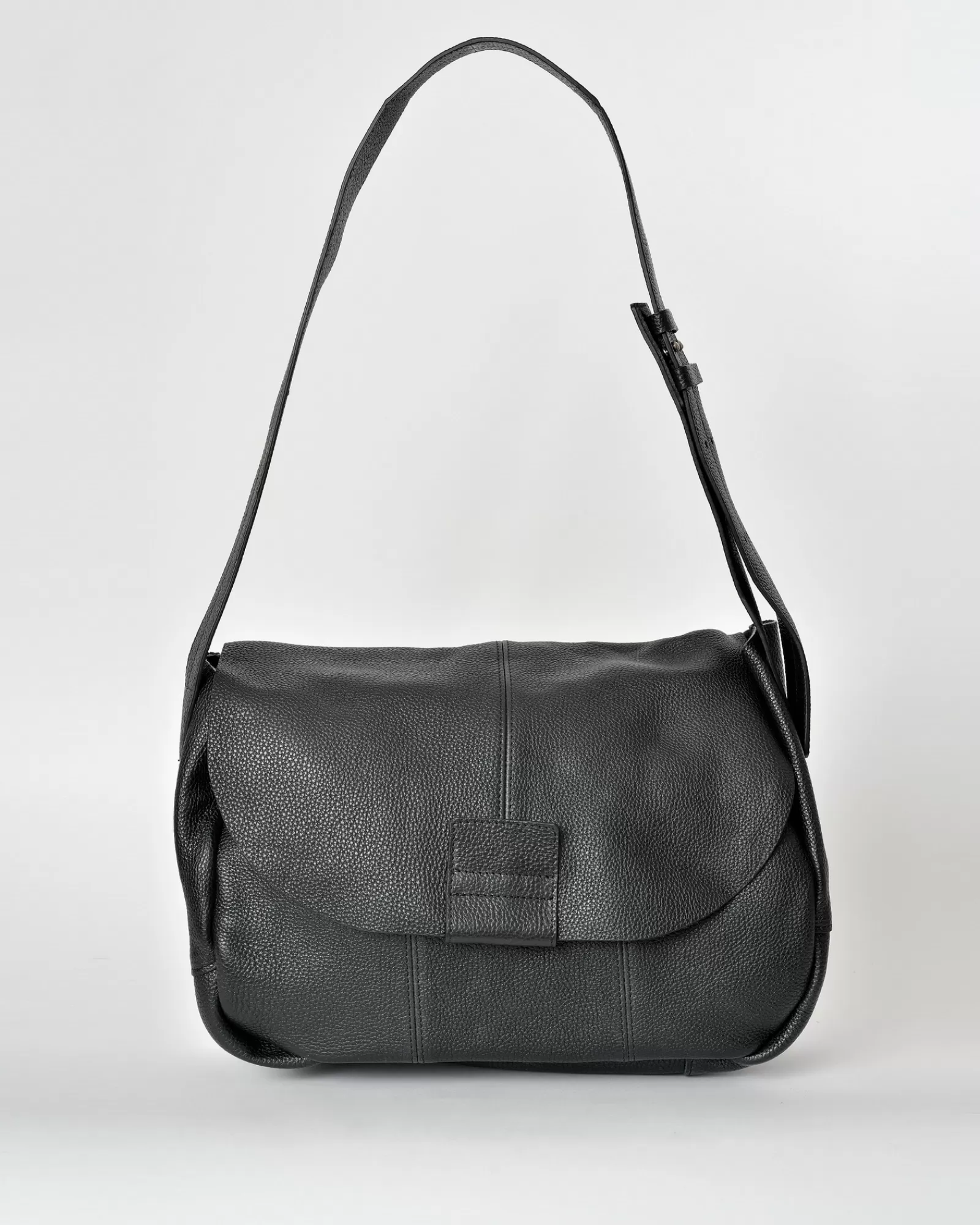 La Piscine Paris Sac porté épaule en cuir texturé Falorni Noir Outlet