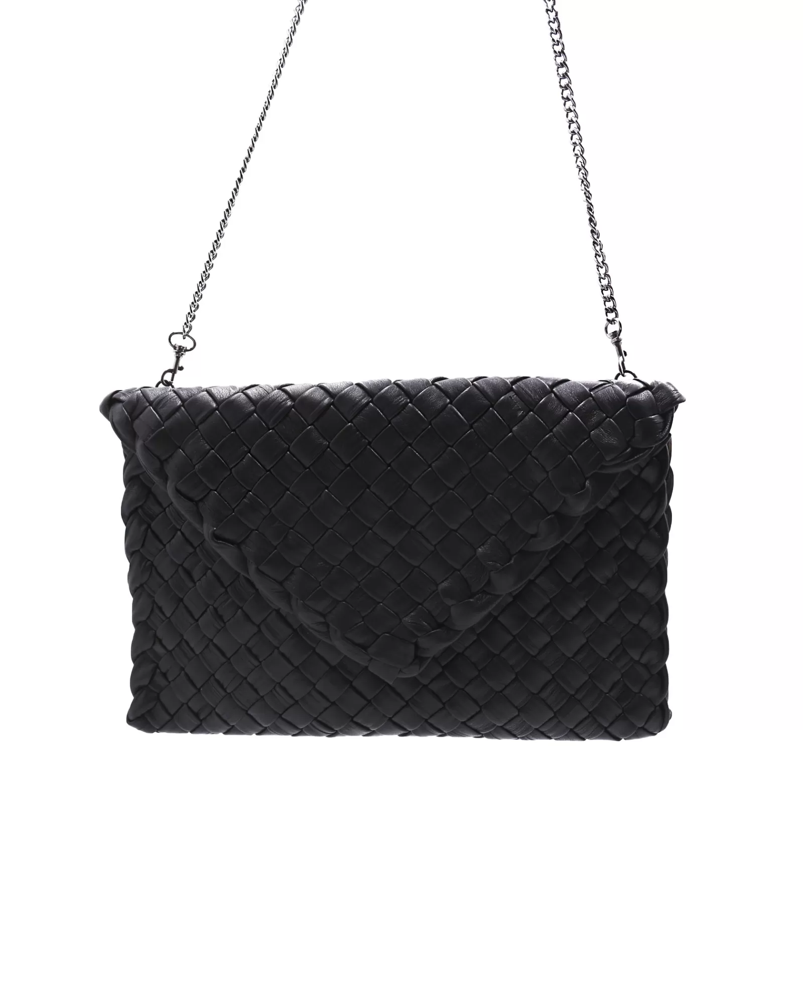 La Piscine Paris Sac porté épaule en cuir tressé Falorni Noir New