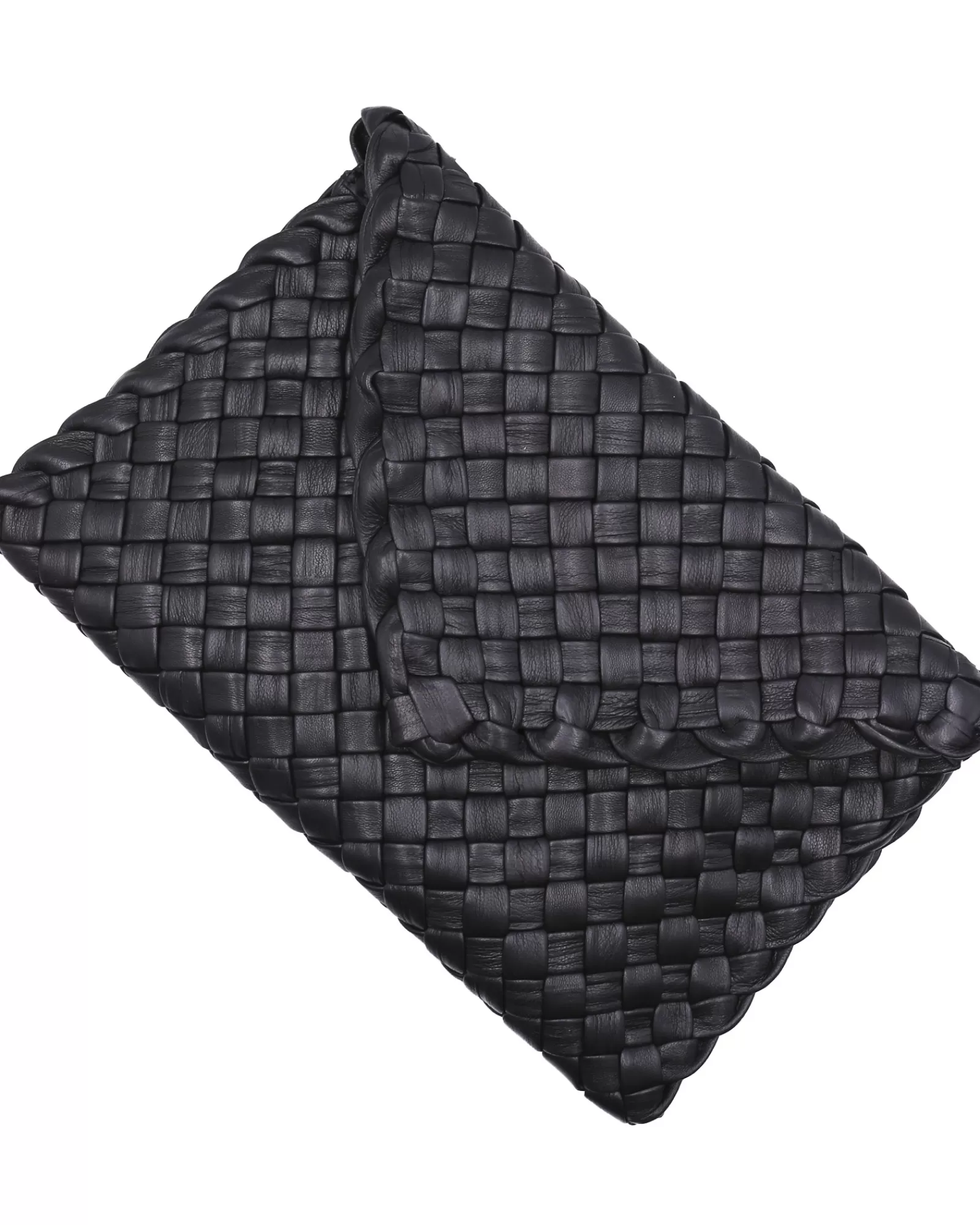 La Piscine Paris Sac porté épaule en cuir tressé Falorni Noir New